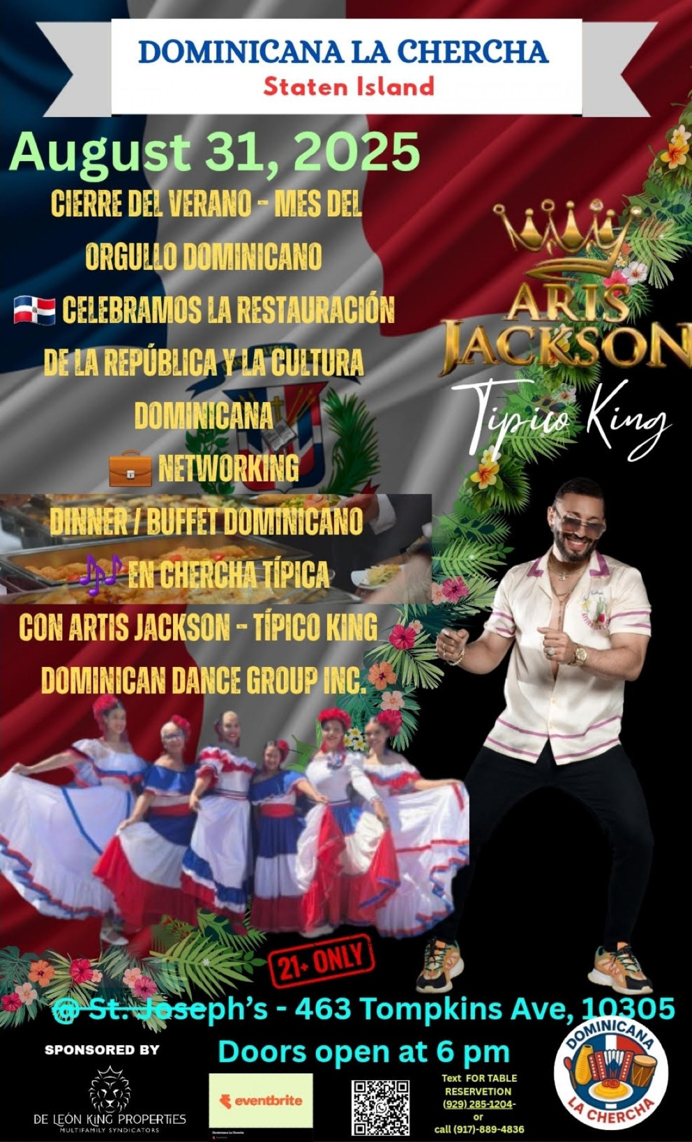 Dominicana La Chercha - Networking, Dinner, music, and Aris Jackson performance