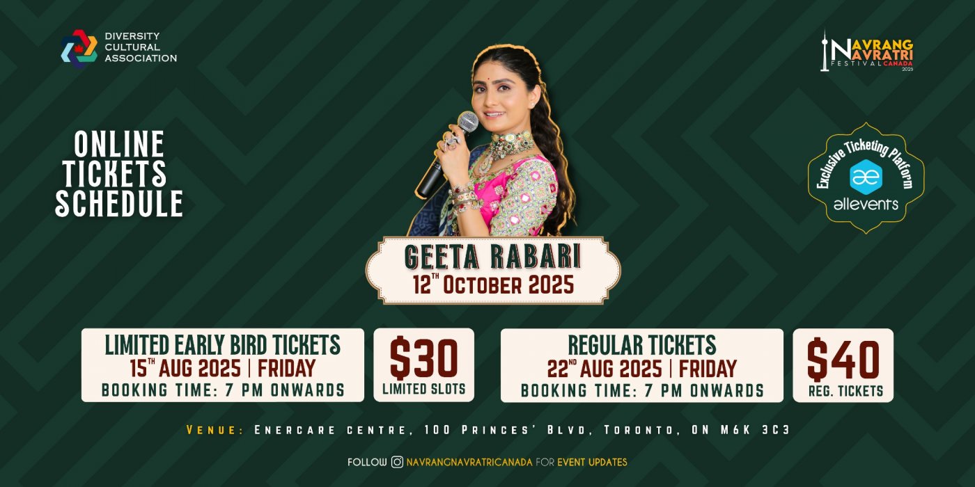 Navrang Navratri Festival Canada With Geeta Rabari - 12th October 2025