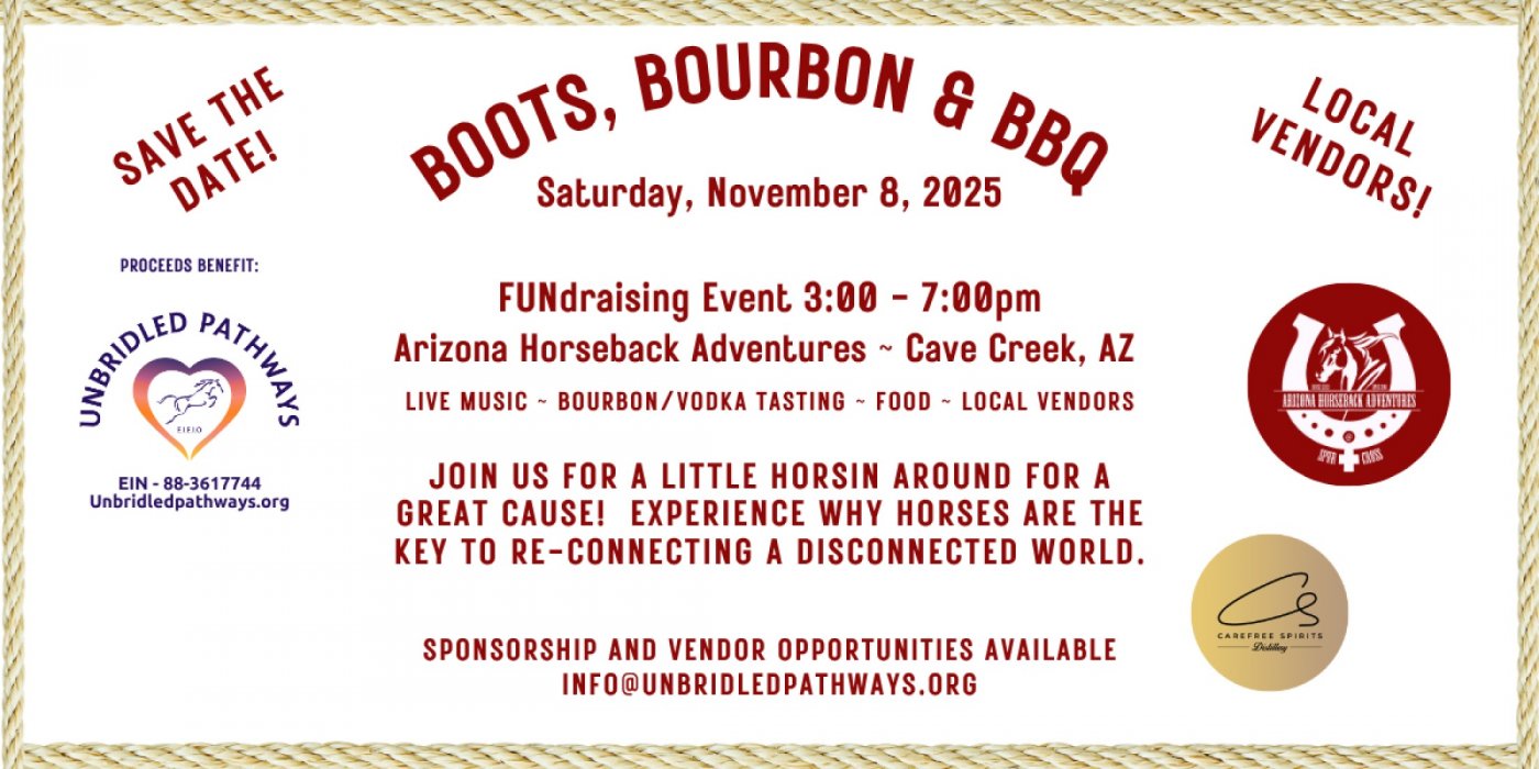 Boots, Bourbon & BBQ FUNdraiser for Unbridled Pathways