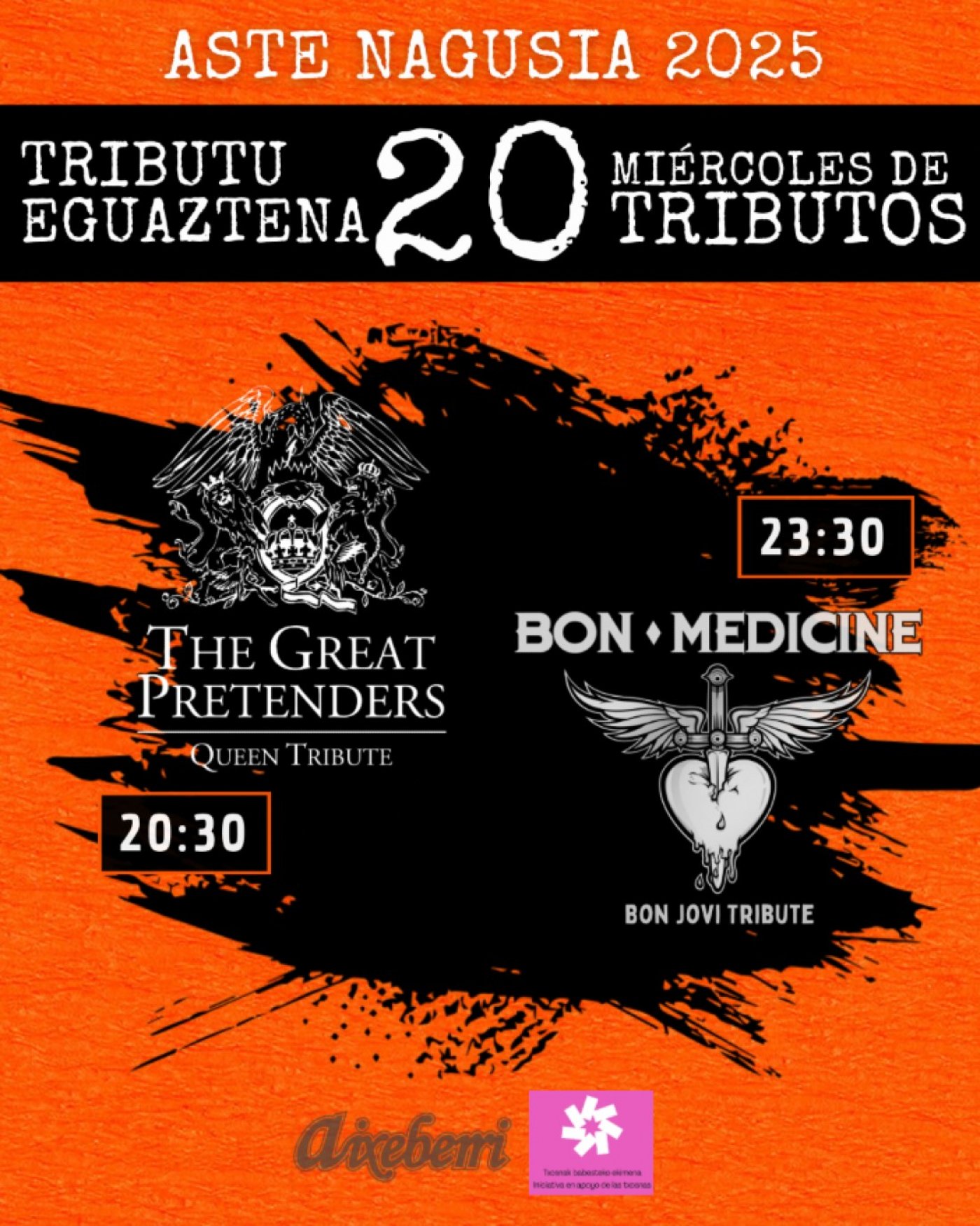 Tributo Queen + Tributo Bon Jovi Txosna Aixeberri Konpartsa