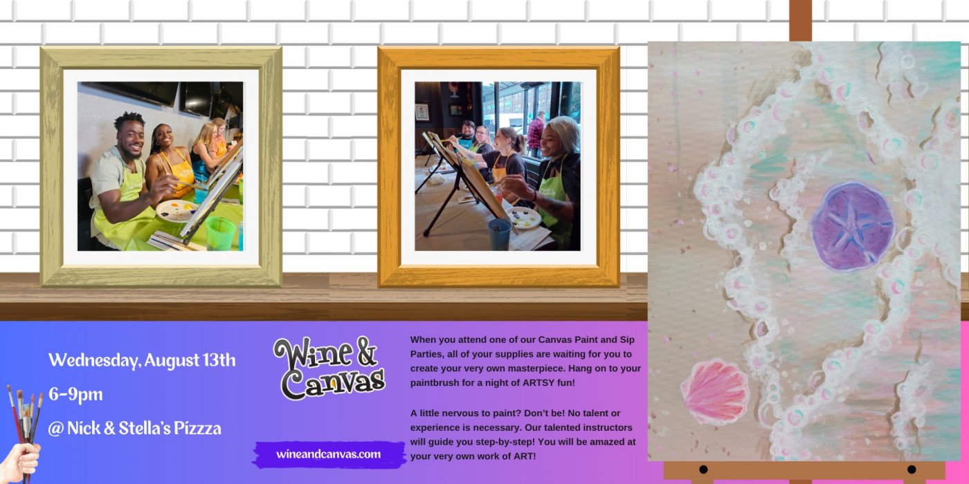 Estero Paint Night \u2013 Bubbly Seashell Shore