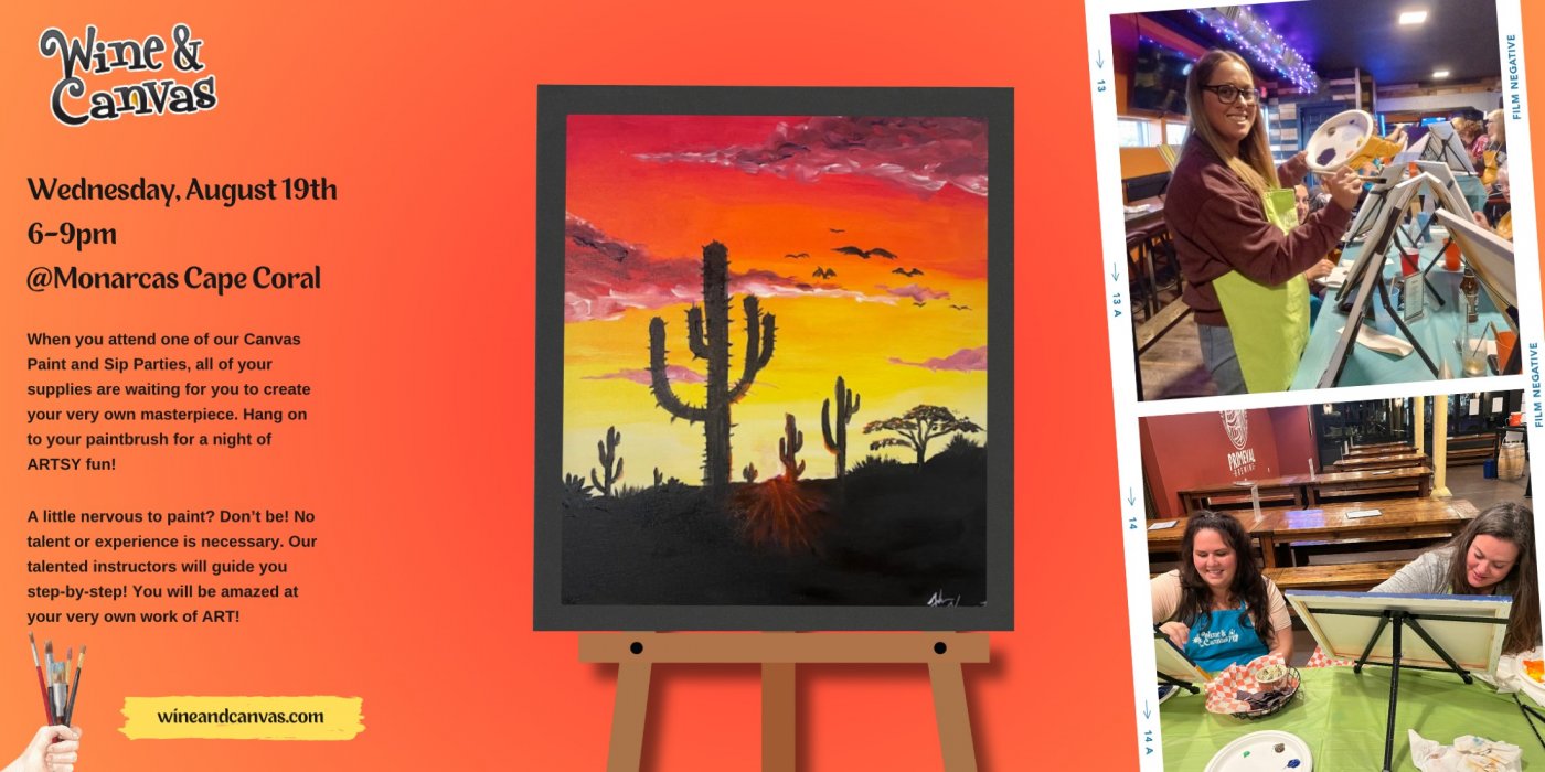 Cape Coral Sip and Paint \u2013 Desert Cactus