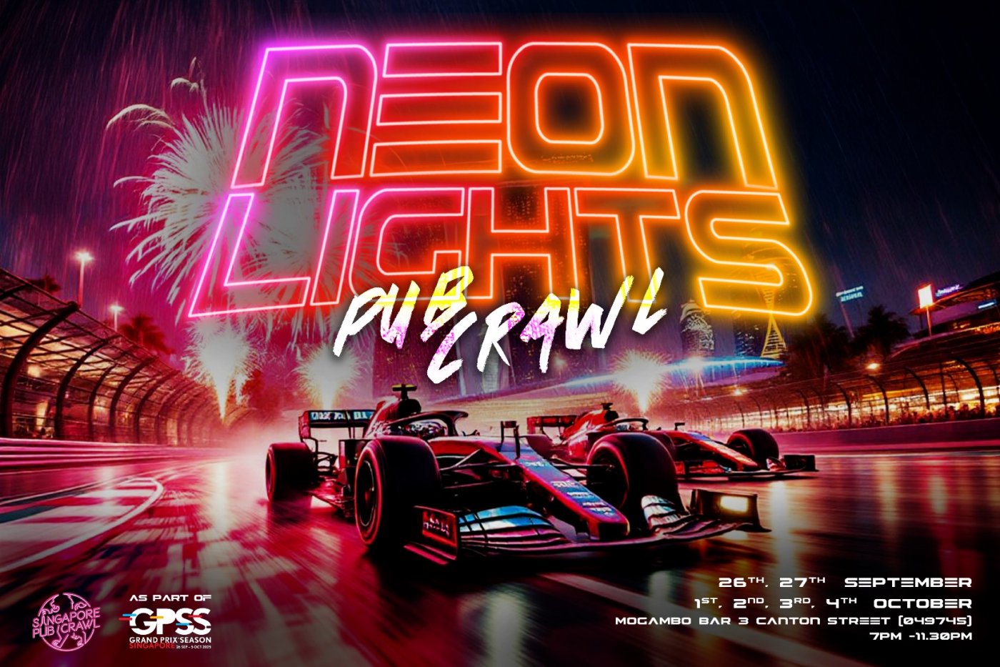 GPSS Neon Lights Pub Crawl