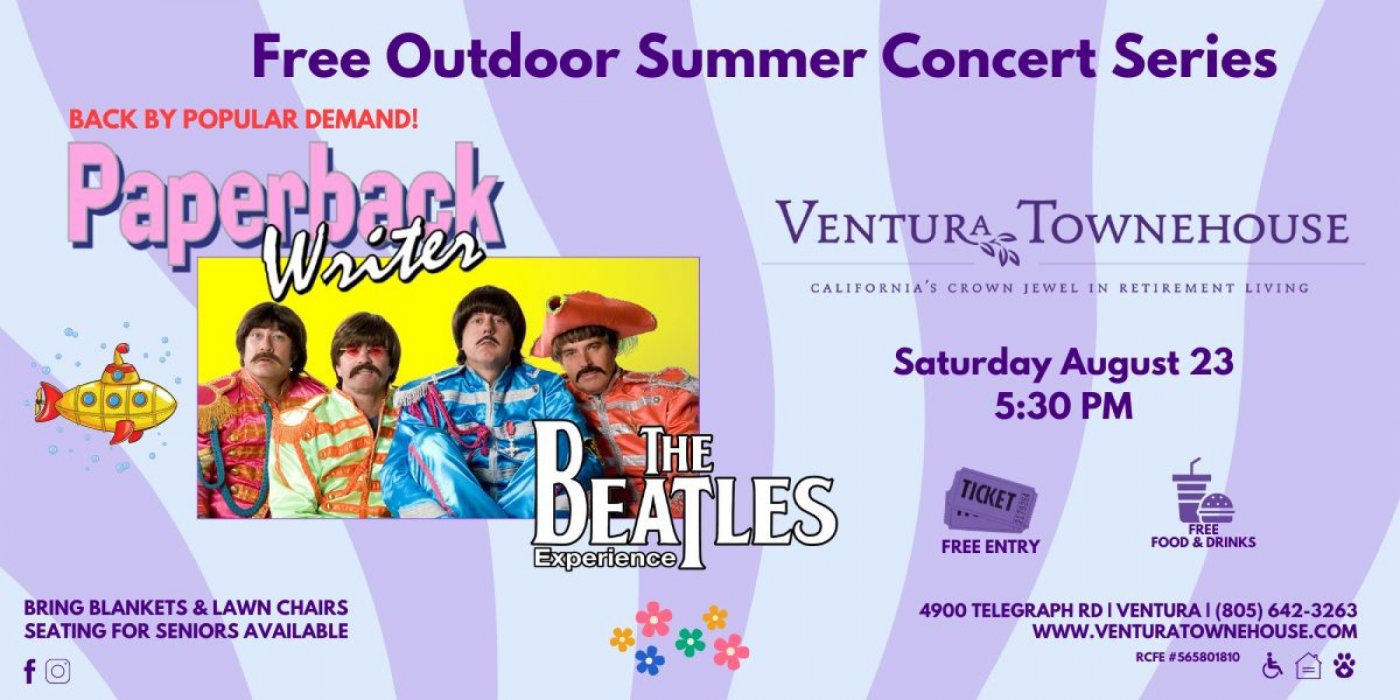 Paperback Writer: The Beatles Experience - Free Concert in the Park