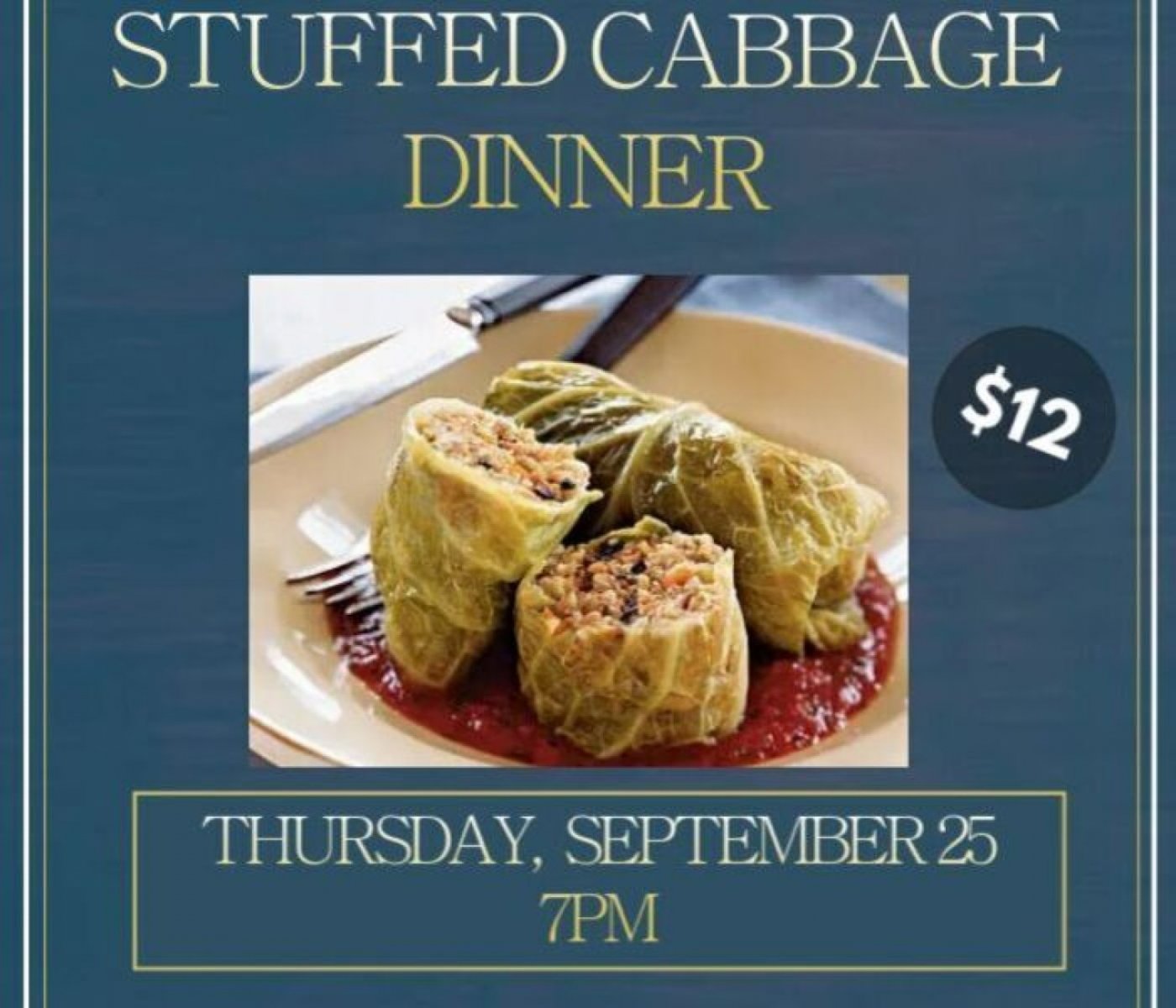 Stuffed Cabbage Dinner at Meriden Turner Halle