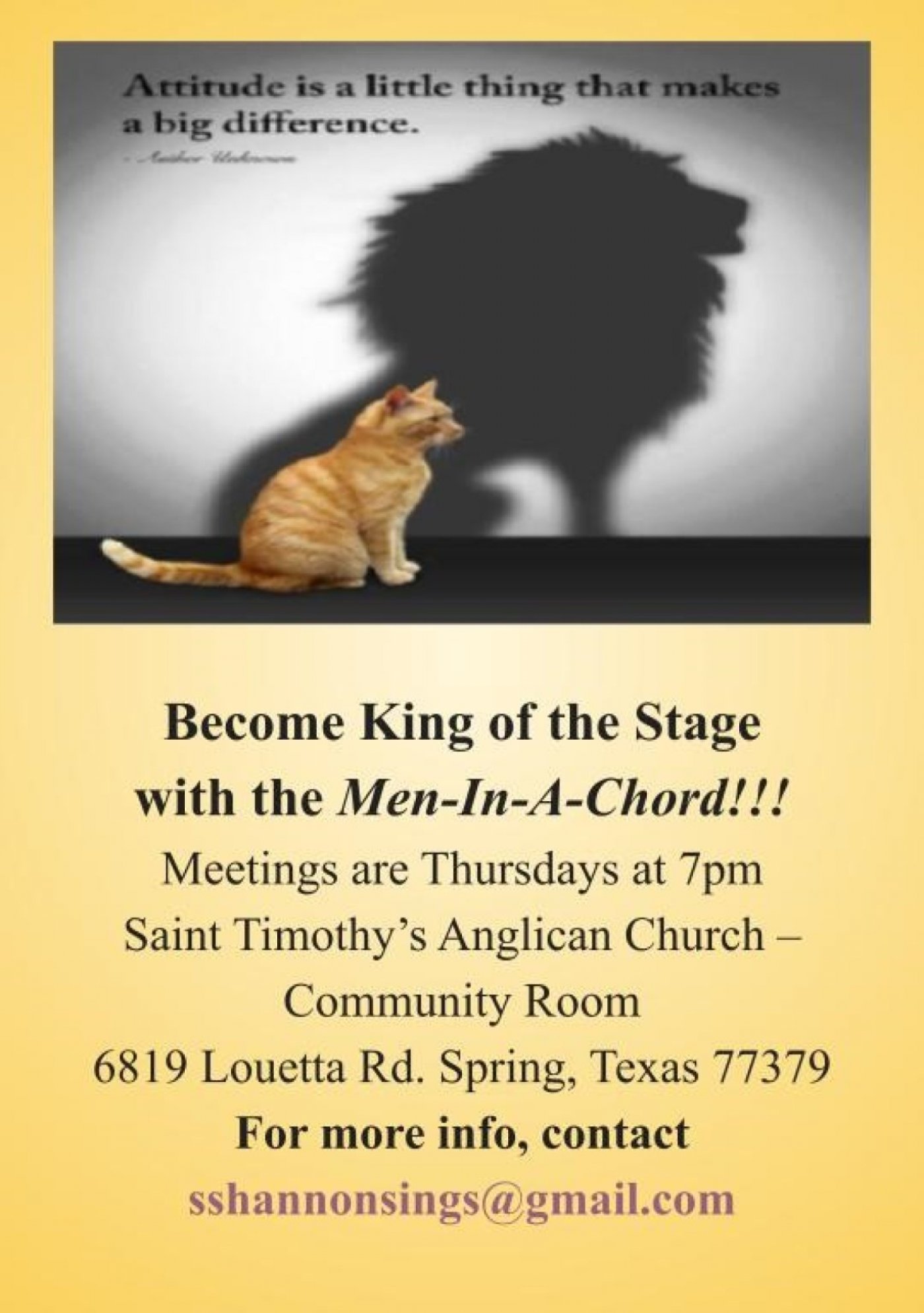 Sing with the Men-In-A-Chord night.