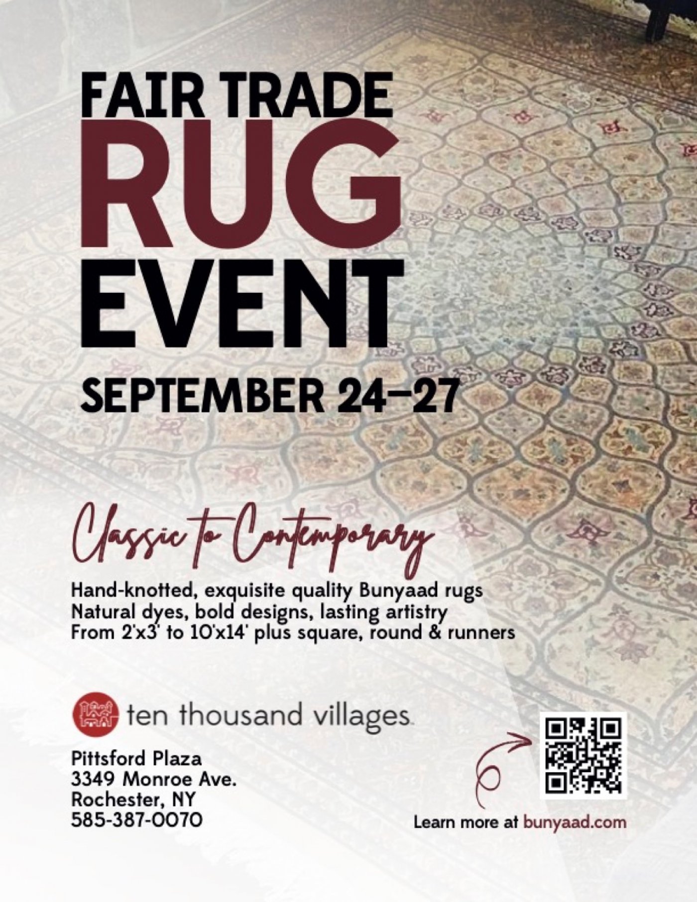 Rug Event - Display and Sale of Hand-Knotted Rugs
