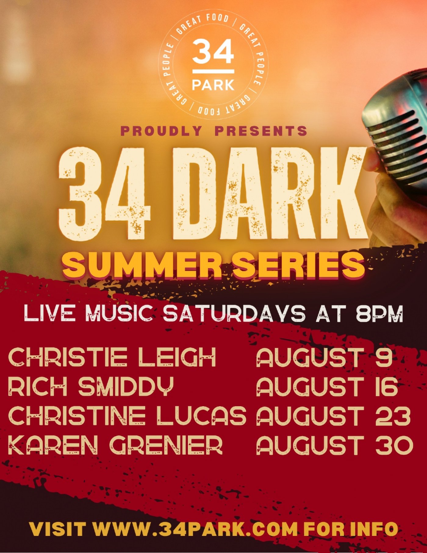 Summer Sounds: 34 Dark, Live & Local \u2013 Summer Performances