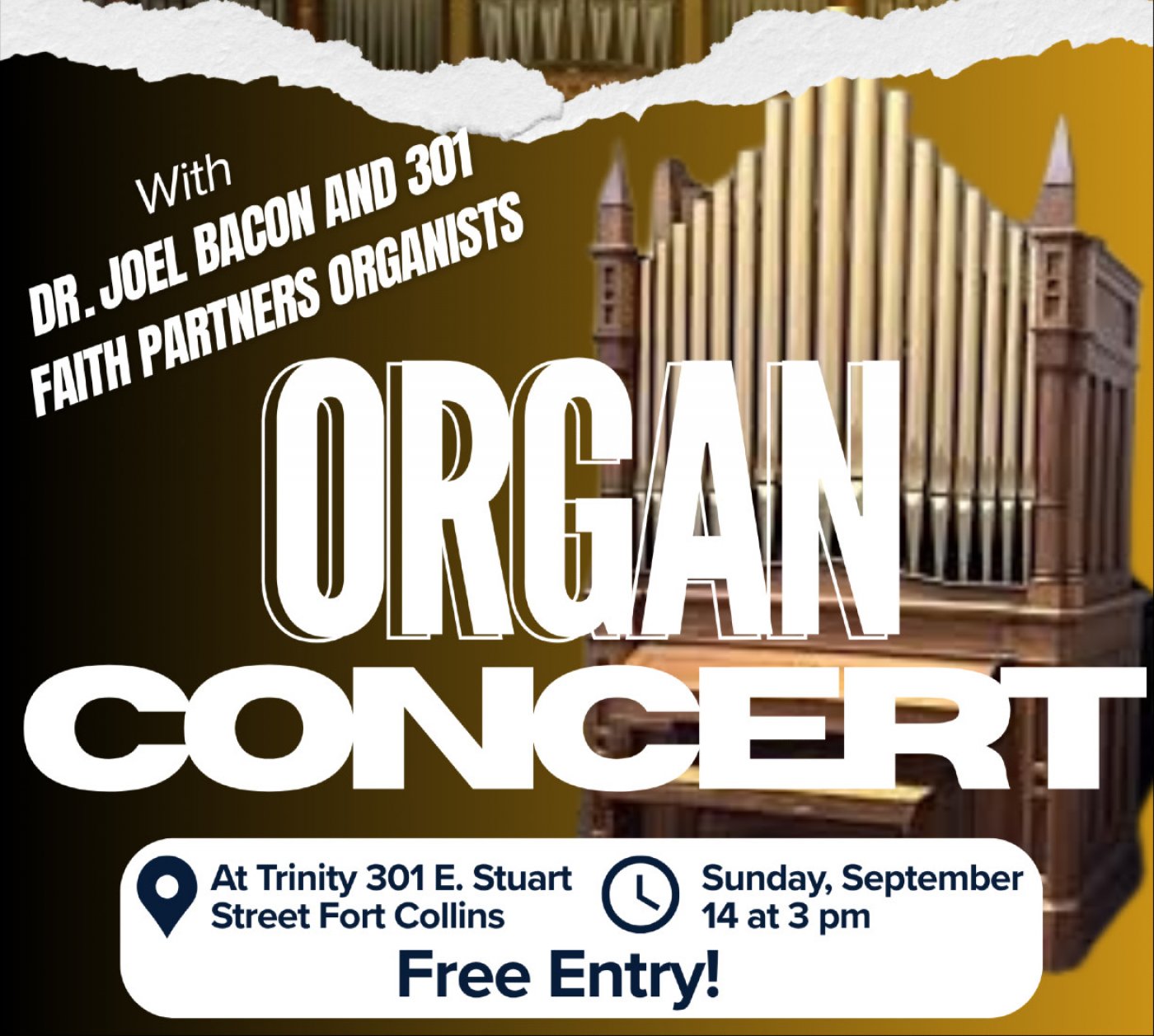 Free Organ Concert, an Afternoon of Splendor!