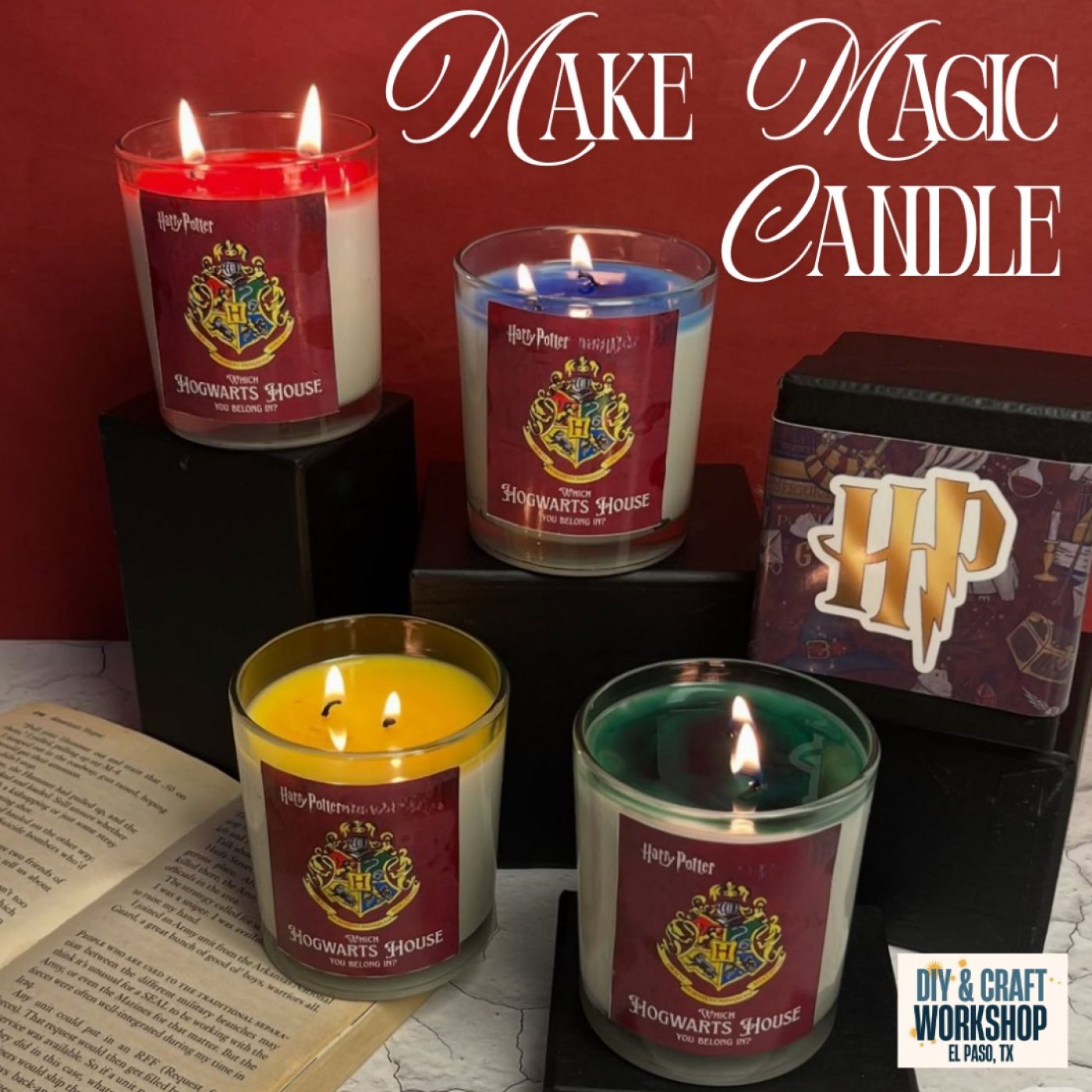 Harry potter Hogwards House Candle Making