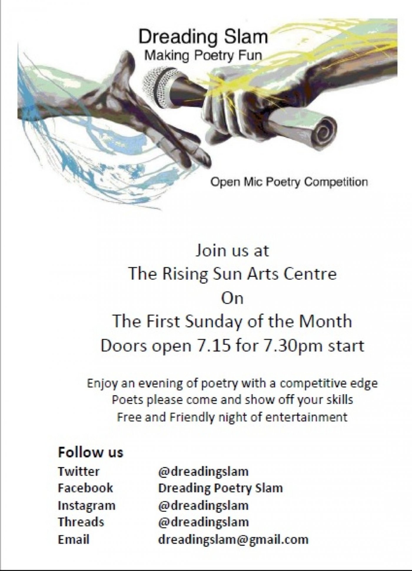 Dreading Slam (open mic poetry)