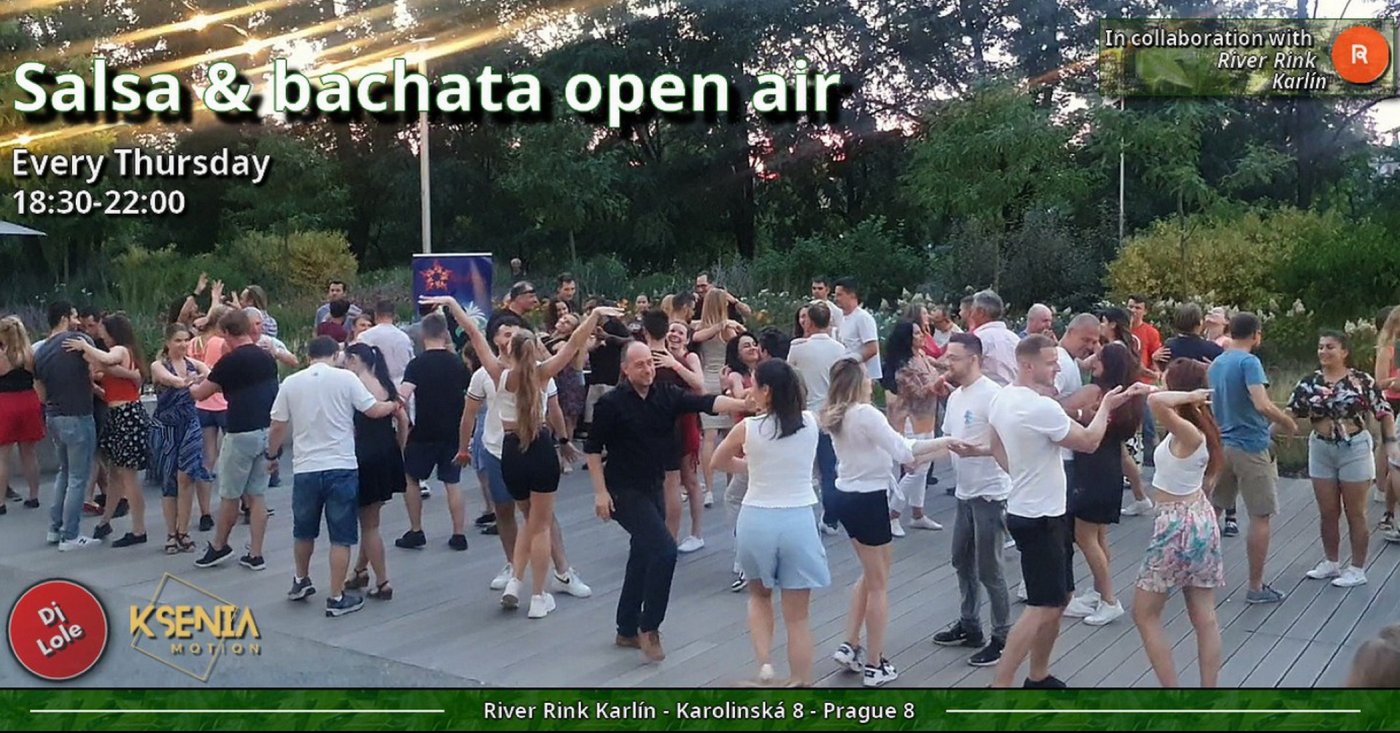 Salsa and bachata open air at River Rink Karl\u00edn