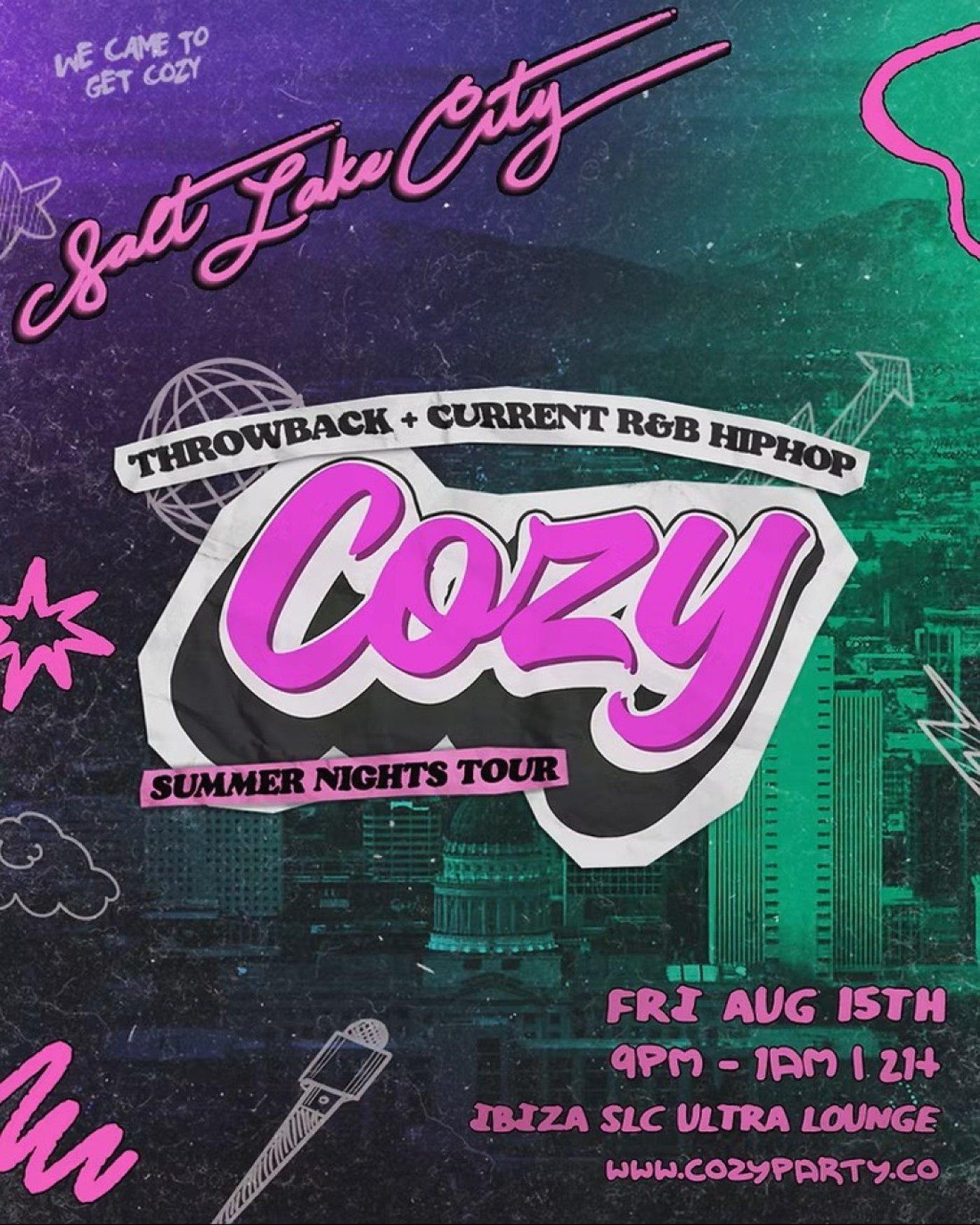 Cozy Worldwide R&B & Hip-Hop Party \u2013 Salt Lake City \u2013 August 15