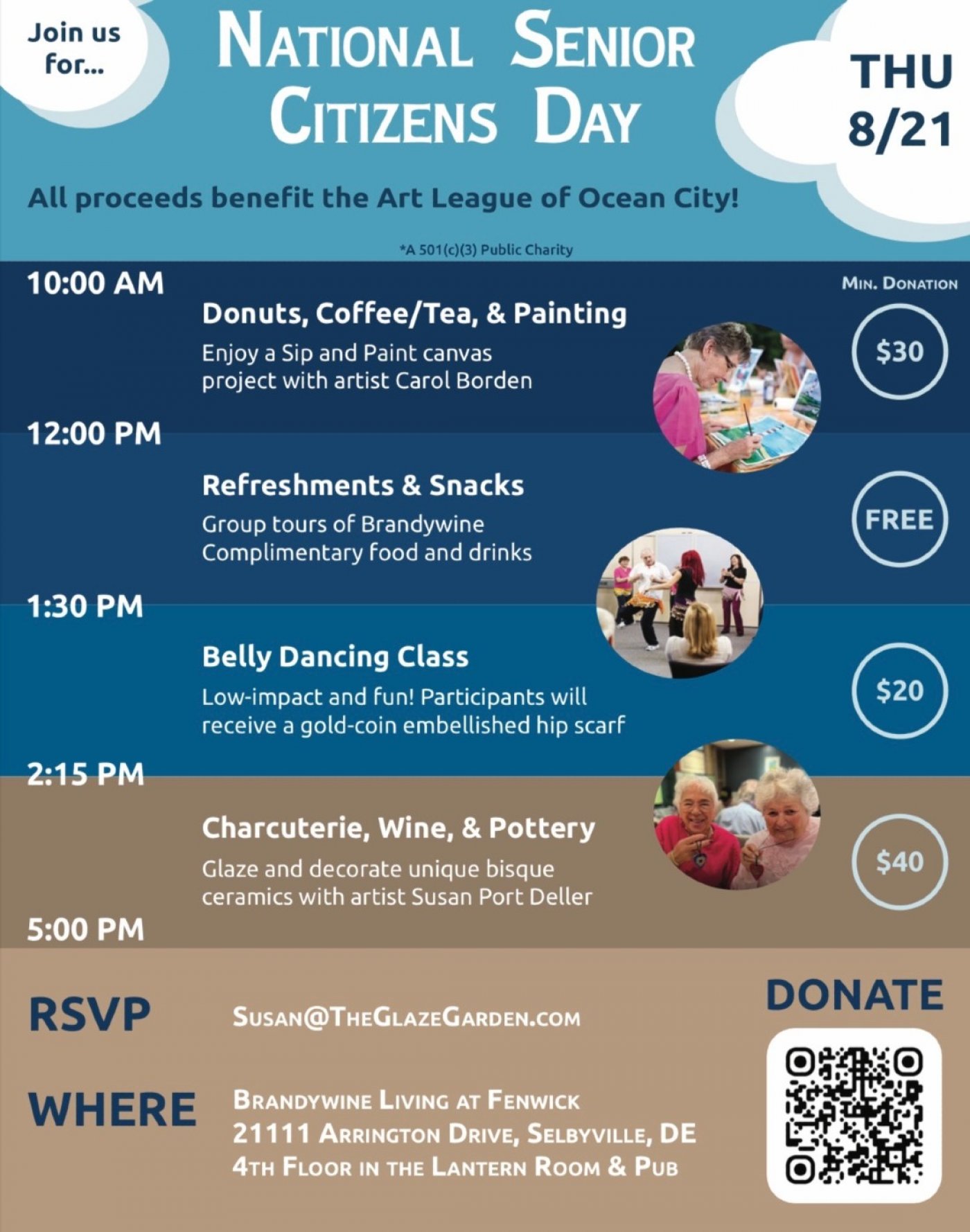 National Senior Citizen Day - Art League of Ocean City Fundraiser