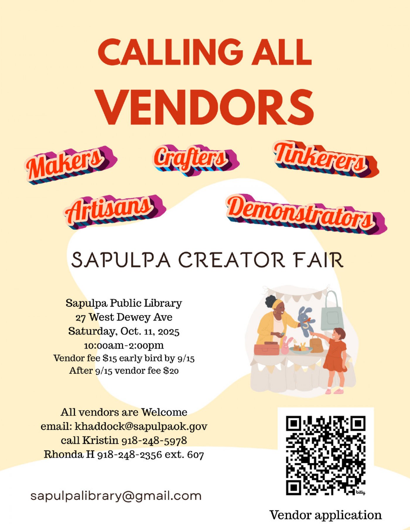 Sapulpa Creator Fair Calling for Vendors