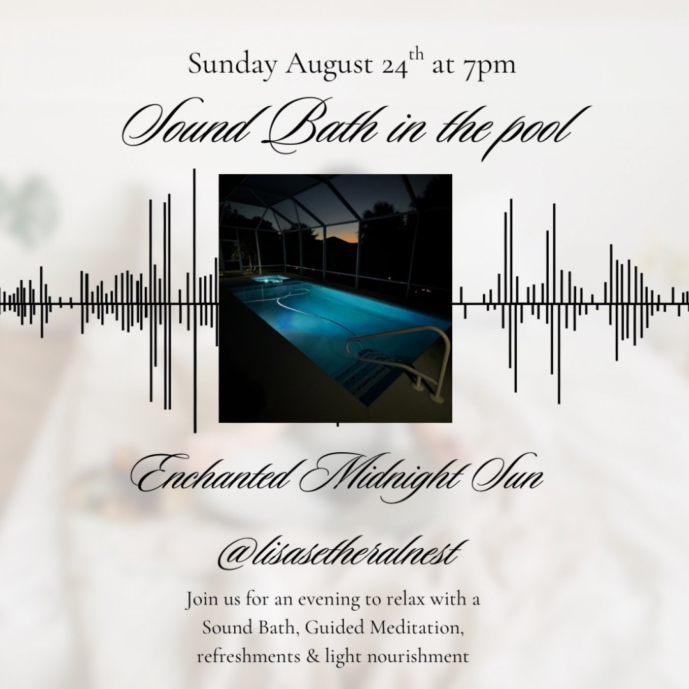 Sound Bath Meditation in the Pool