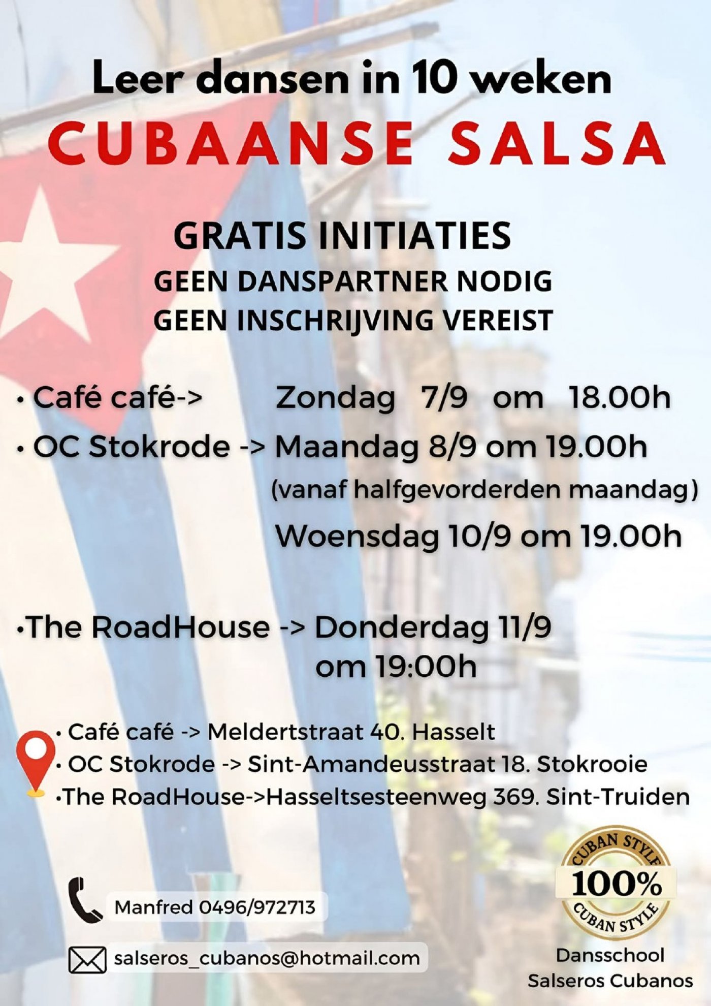 Gratis initiaties Cubaanse salsa