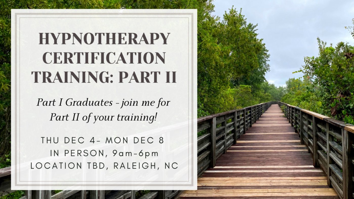 Hypnotherapy Certification Course Part II