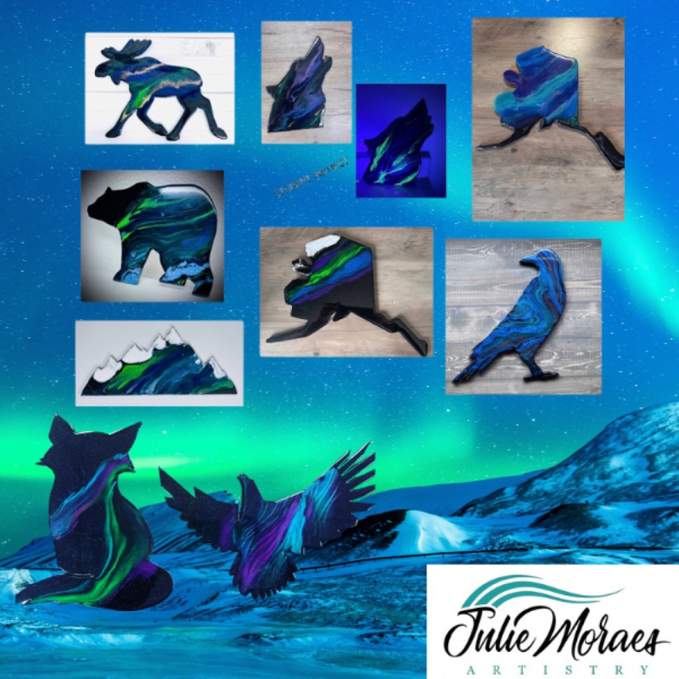 Northern Lights Resin Art Class ~ADVANCED RESERVATIONS REQUIRED