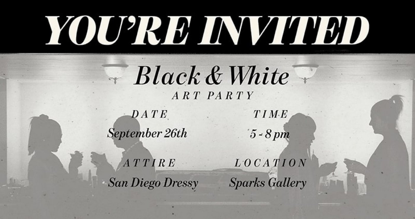 Sparks Gallery Black & White Art Party