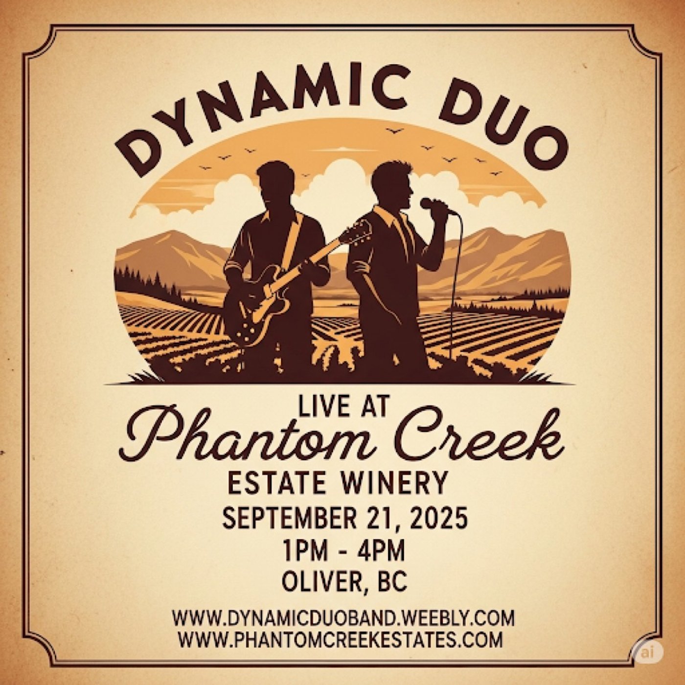 Dynamic Duo - Live Show at Phantom Creek Estate Winery