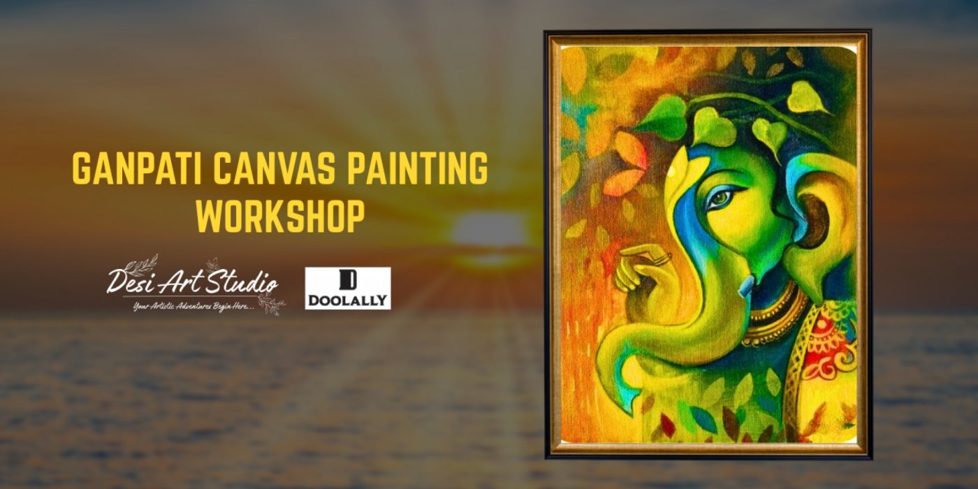 Ganpati Canvas Painting Workshop - Desi Art Studio