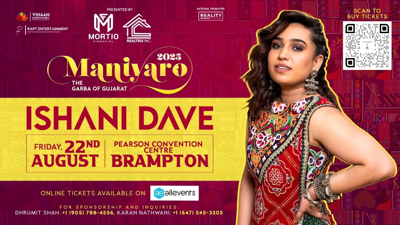 Maniyaro 2025 with Ishani Dave | Brampton | 22nd August 2025