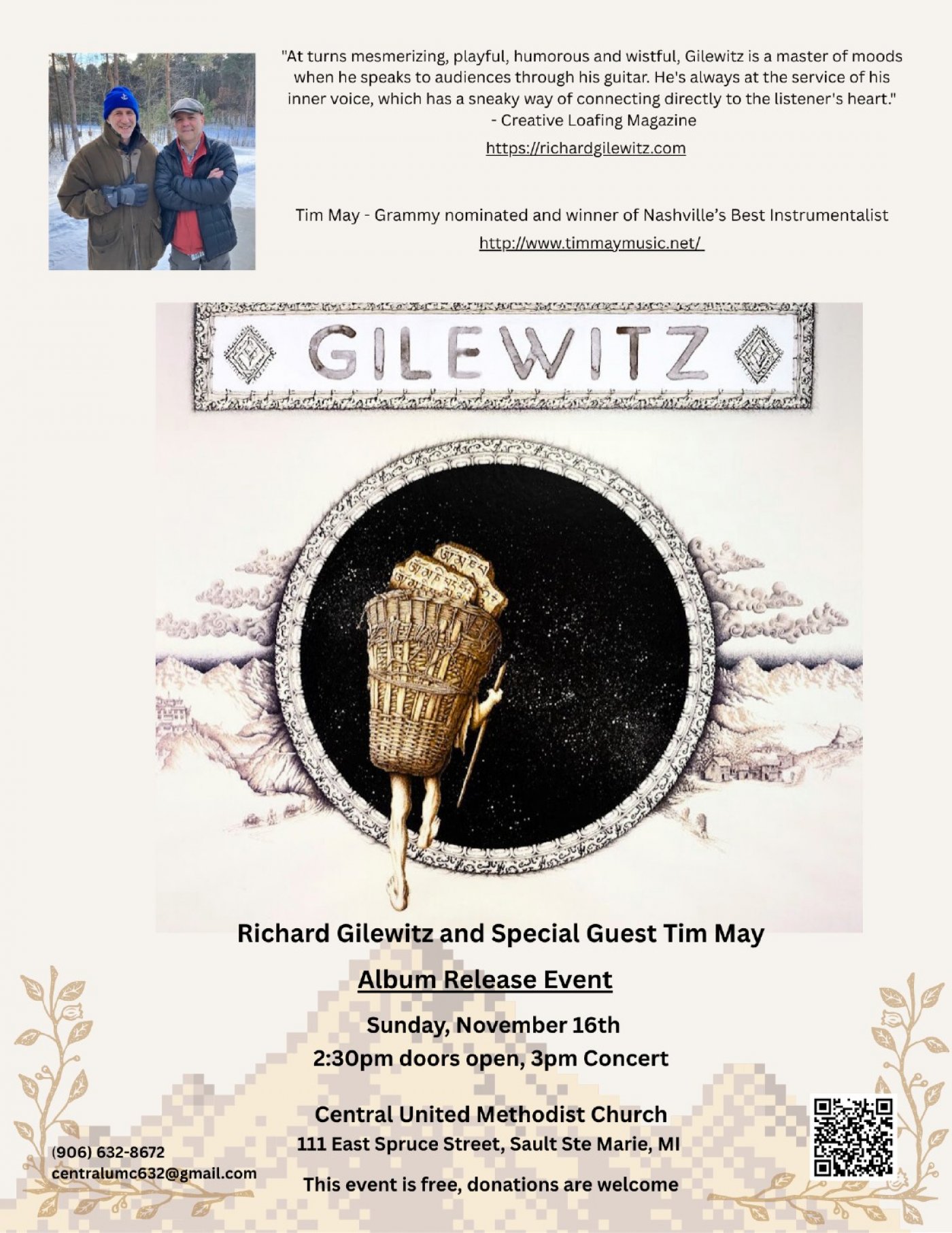 Richard Gilewitz and Tim May Acoustic Guitar Concert