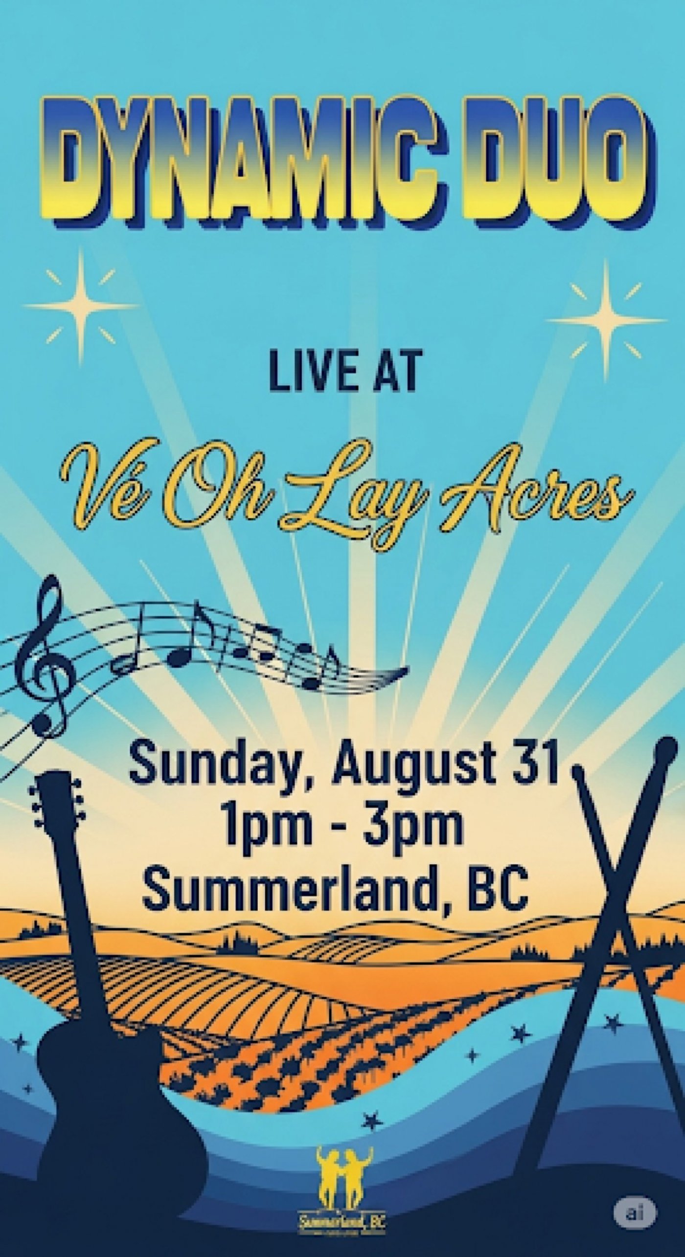 Dynamic Duo - Live Show at Ve Oh Lay Acres (Summerland)
