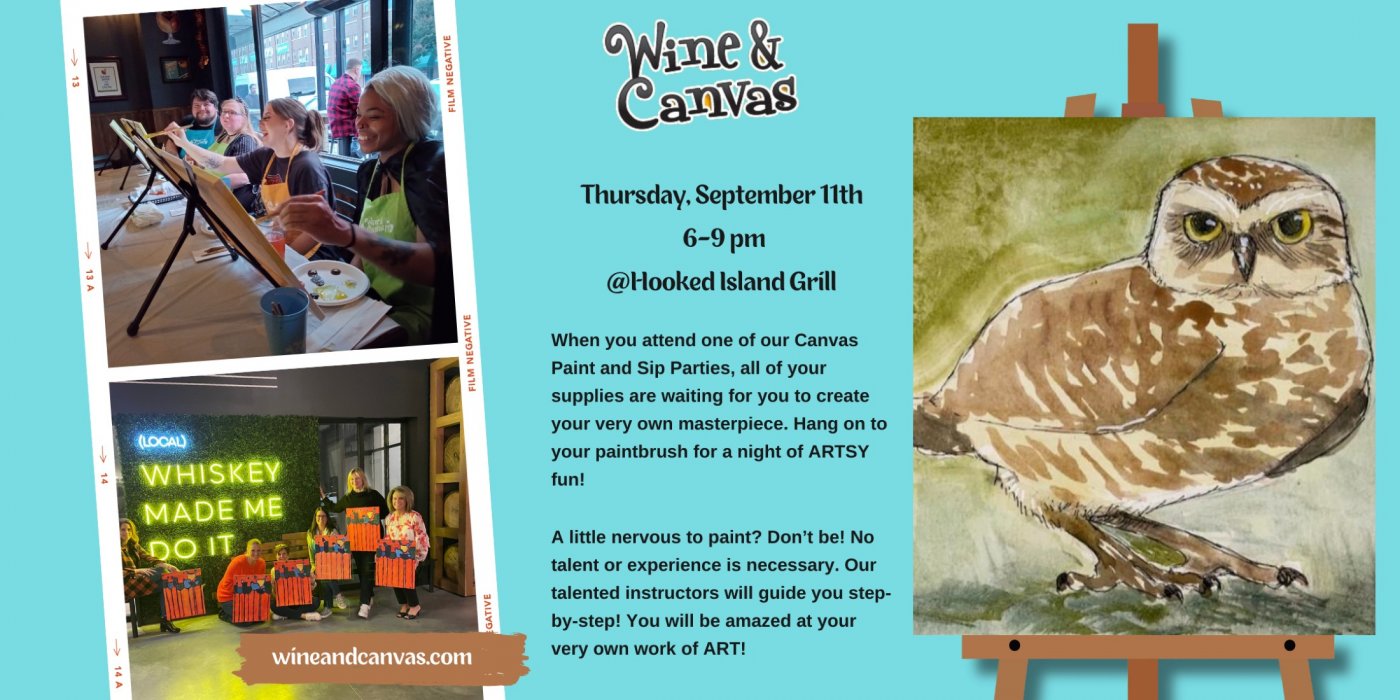 Cape Coral Watercolor Paint Night \u2013 Burrowing Owl