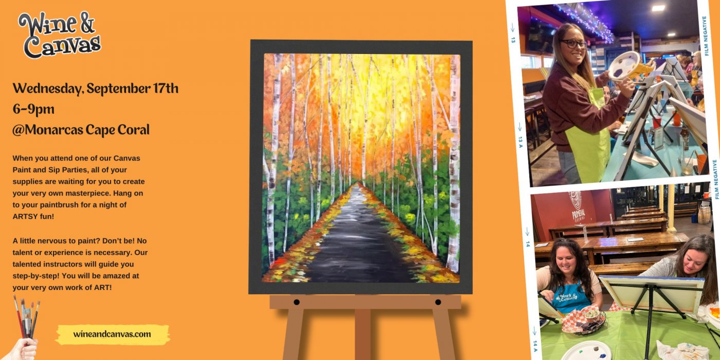 Cape Coral Paint and Pour \u2013 Sunlit Fall Walkway