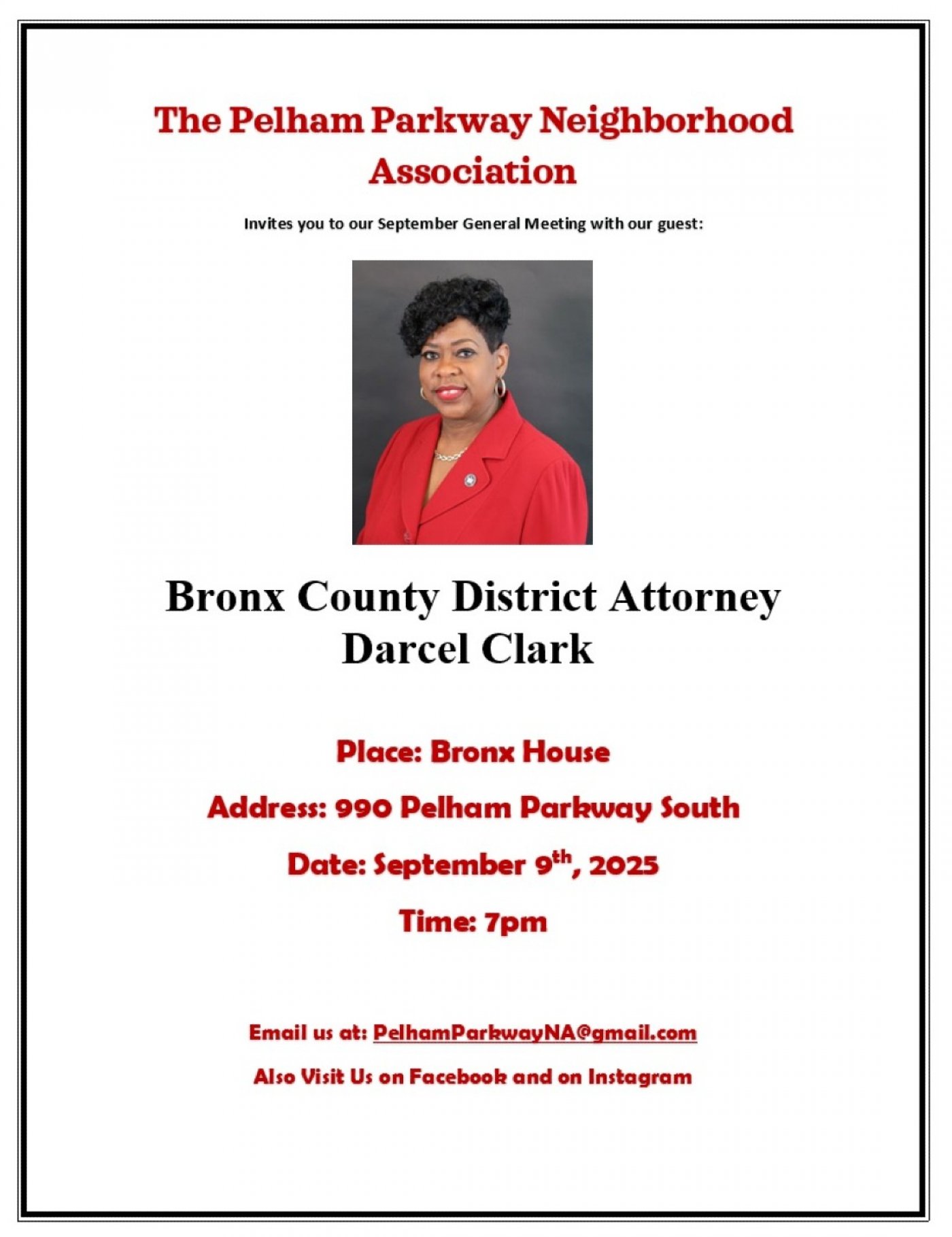 Pelham Parkway Neighborhood Association Hosts Sept Event