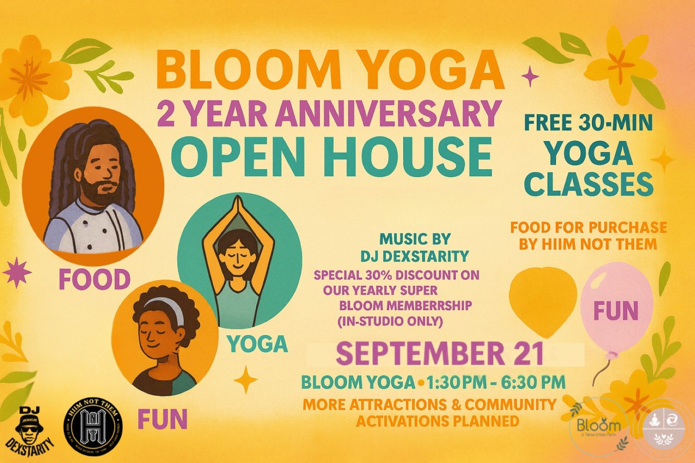 Bloom Yoga 2-Year Anniversary Open House