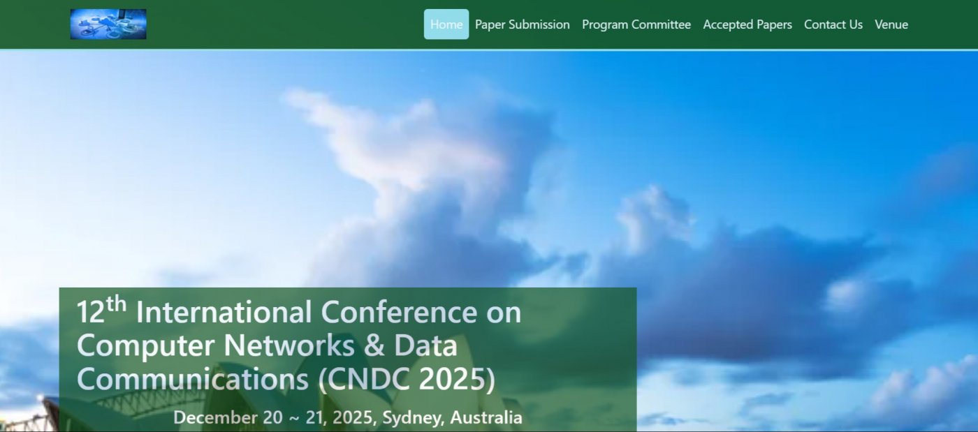 12th International Conference on Computer Networks & Data Communications (CNDC 2025)
