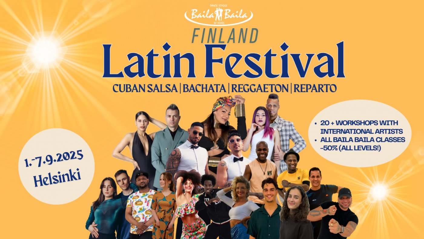 Finland Latin Festival 1-7 September - Salsa, bachata, reggaeton & reparto
