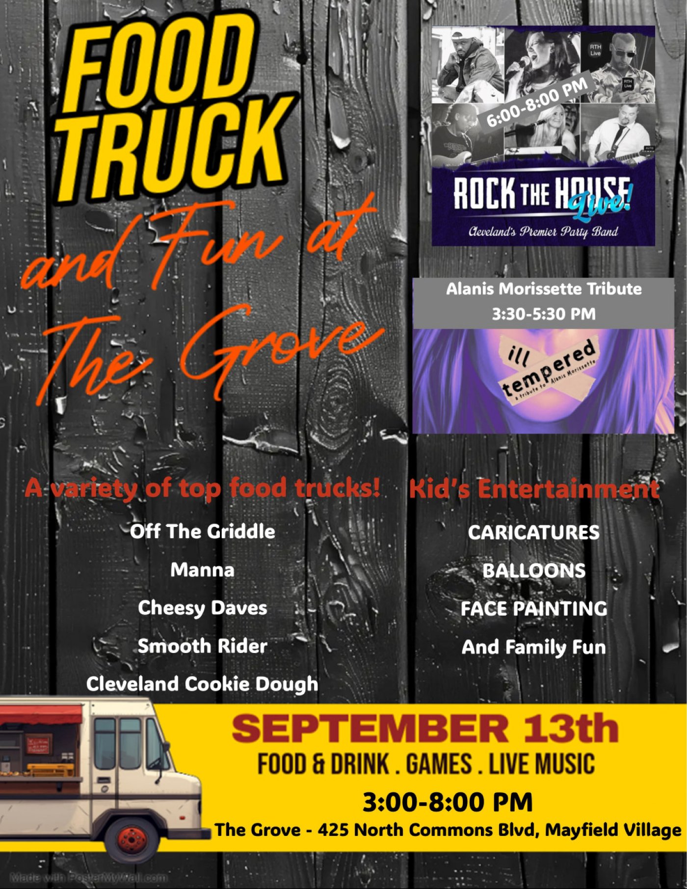 Food Trucks and Fun at The Grove - Featuring Ill Tempered and Rock The House Live CLE