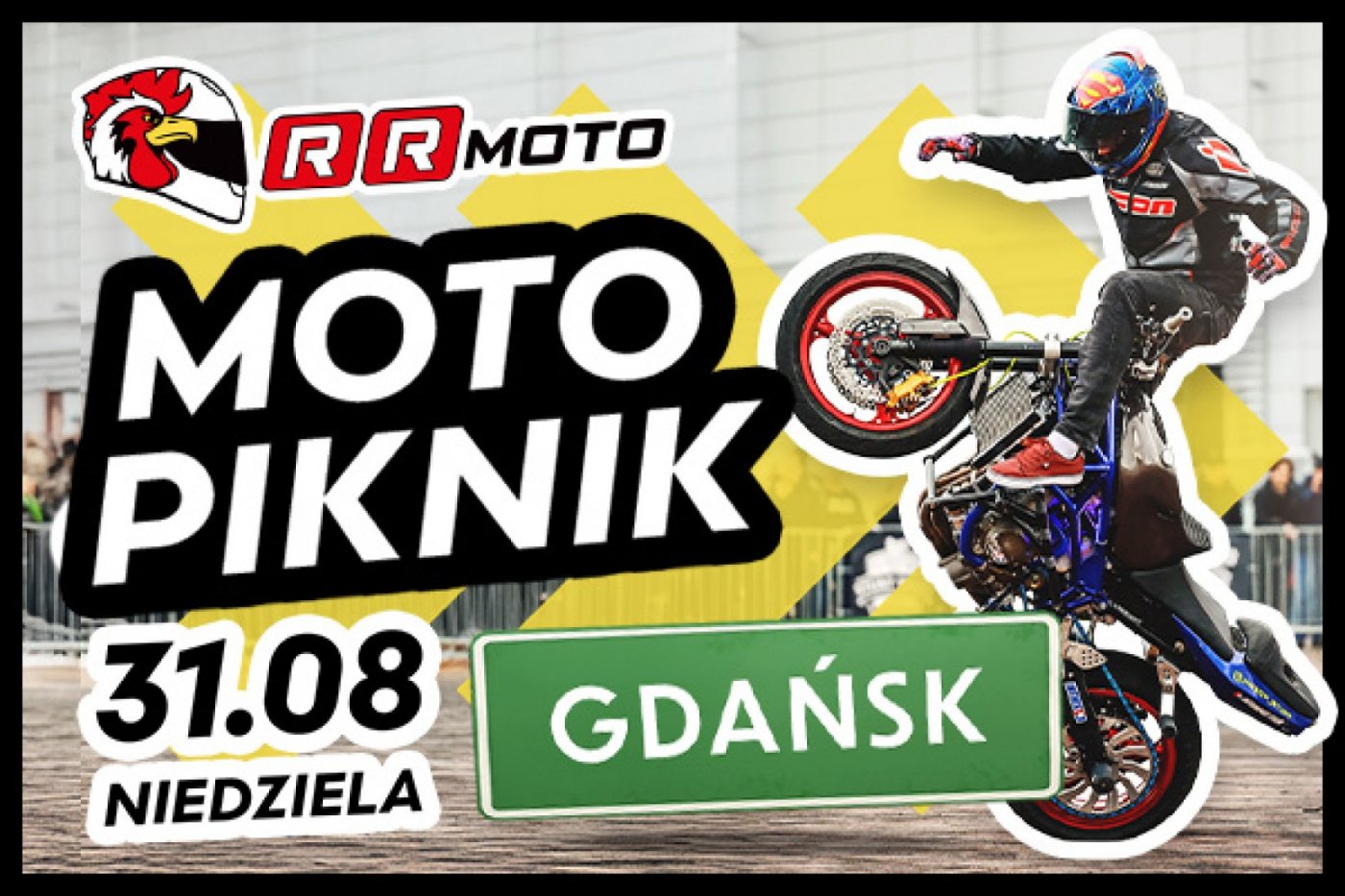 Motopiknik RRmoto w Gda\u0144sku - Mega pokazy Stuntu 31.08.2025