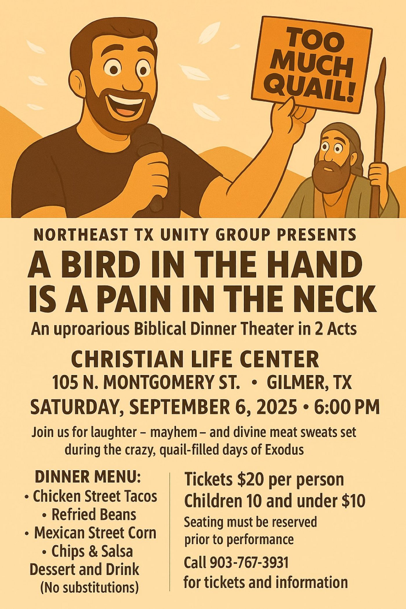 A Bird in the Hand is a Pain in the Neck - A Dinner Theater Comedy in 2 Acts
