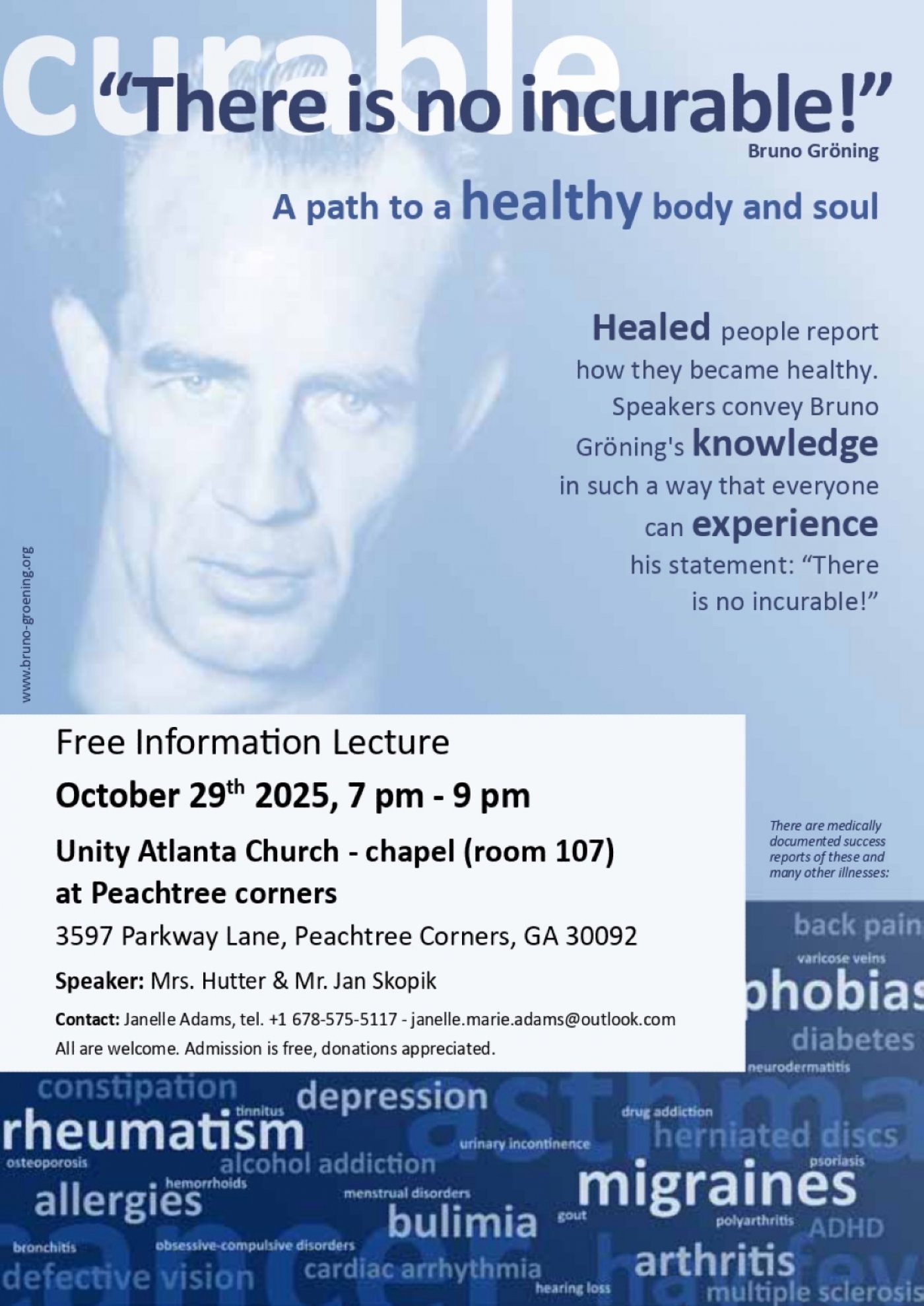 Info Lecture: Help & Healing on Spiritual Path thru Bruno Groening\u2019s Teaching - Medically Verifiable