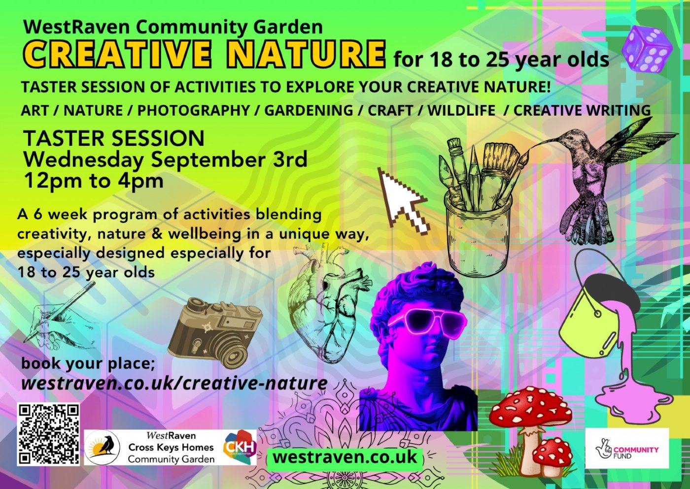 Creative Nature - art, nature & wellbeing for 18 to 25 year olds