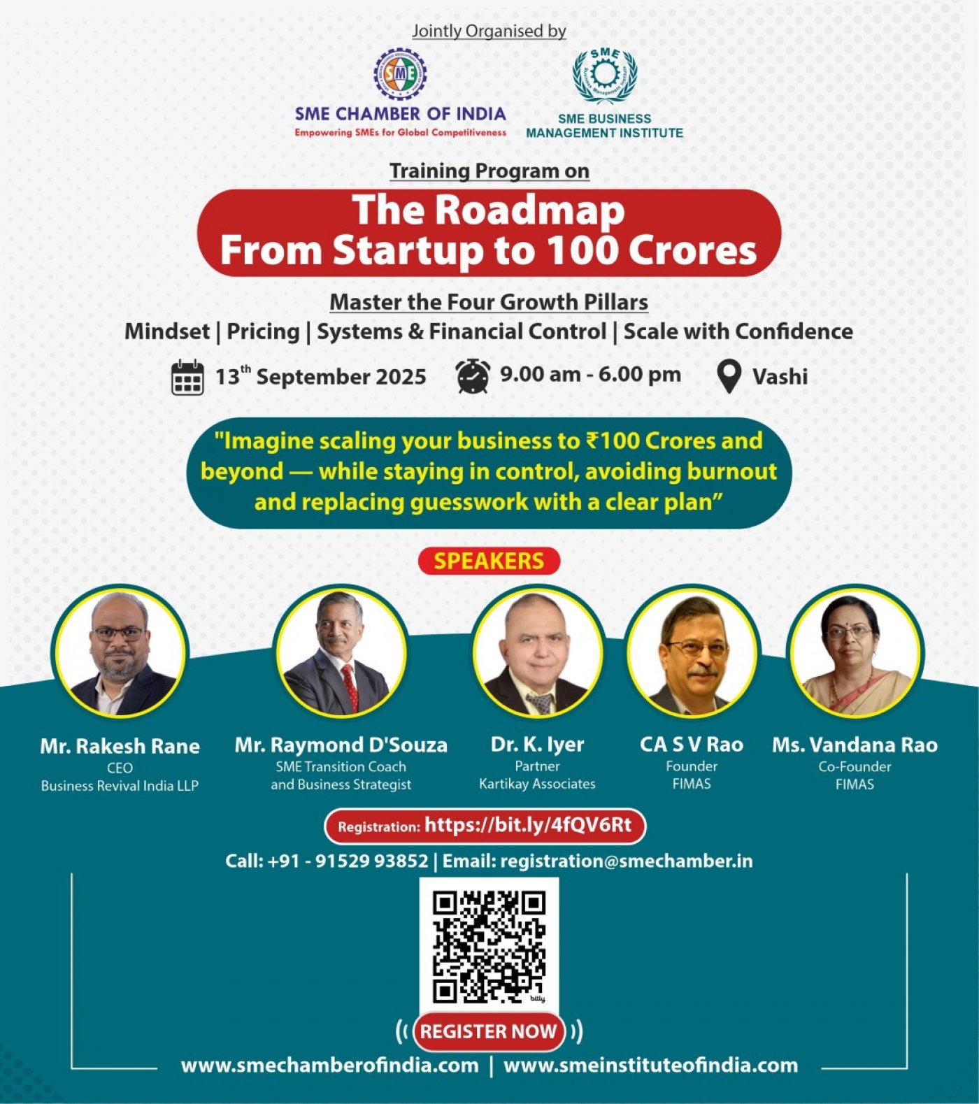 Training Program: The Roadmap: From Startup to 100 Crores