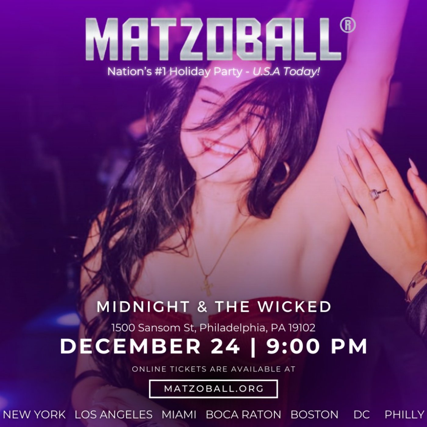 MATZOBALL\u00ae PHILLY EVE ages 21-49 December 24, 2025