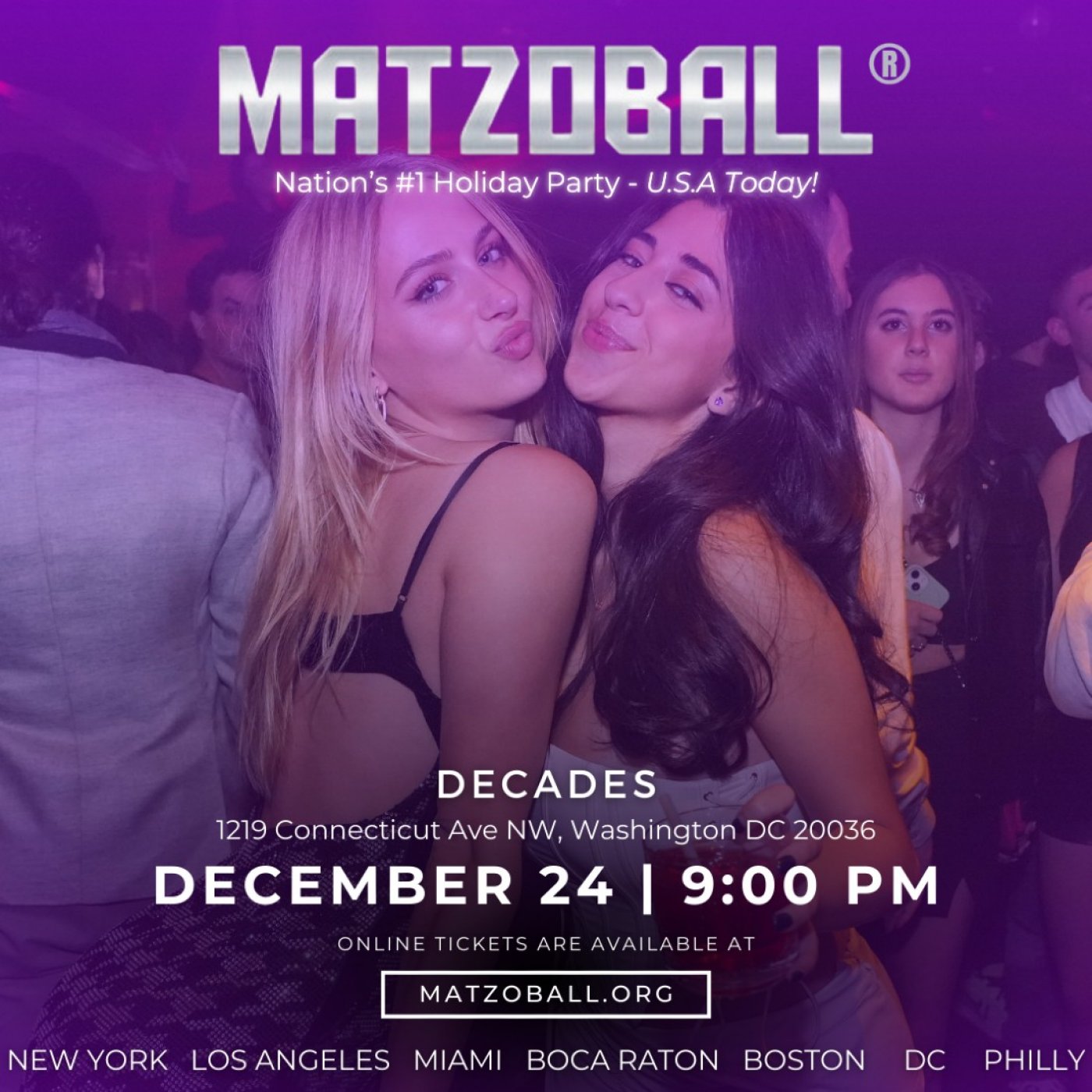 MATZOBALL\u00ae WASHINGTON DC XMAS EVE ages 21-49 December 24, 2025