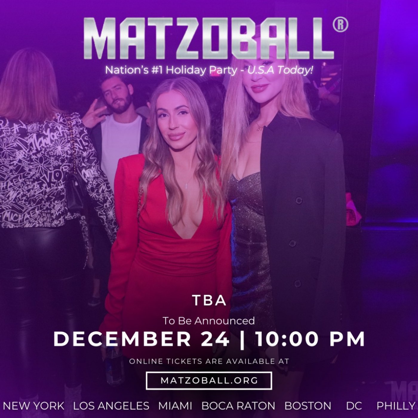 MATZOBALL\u00ae LOS ANGELES XMAS EVE ages 21-49 December 24, 2025