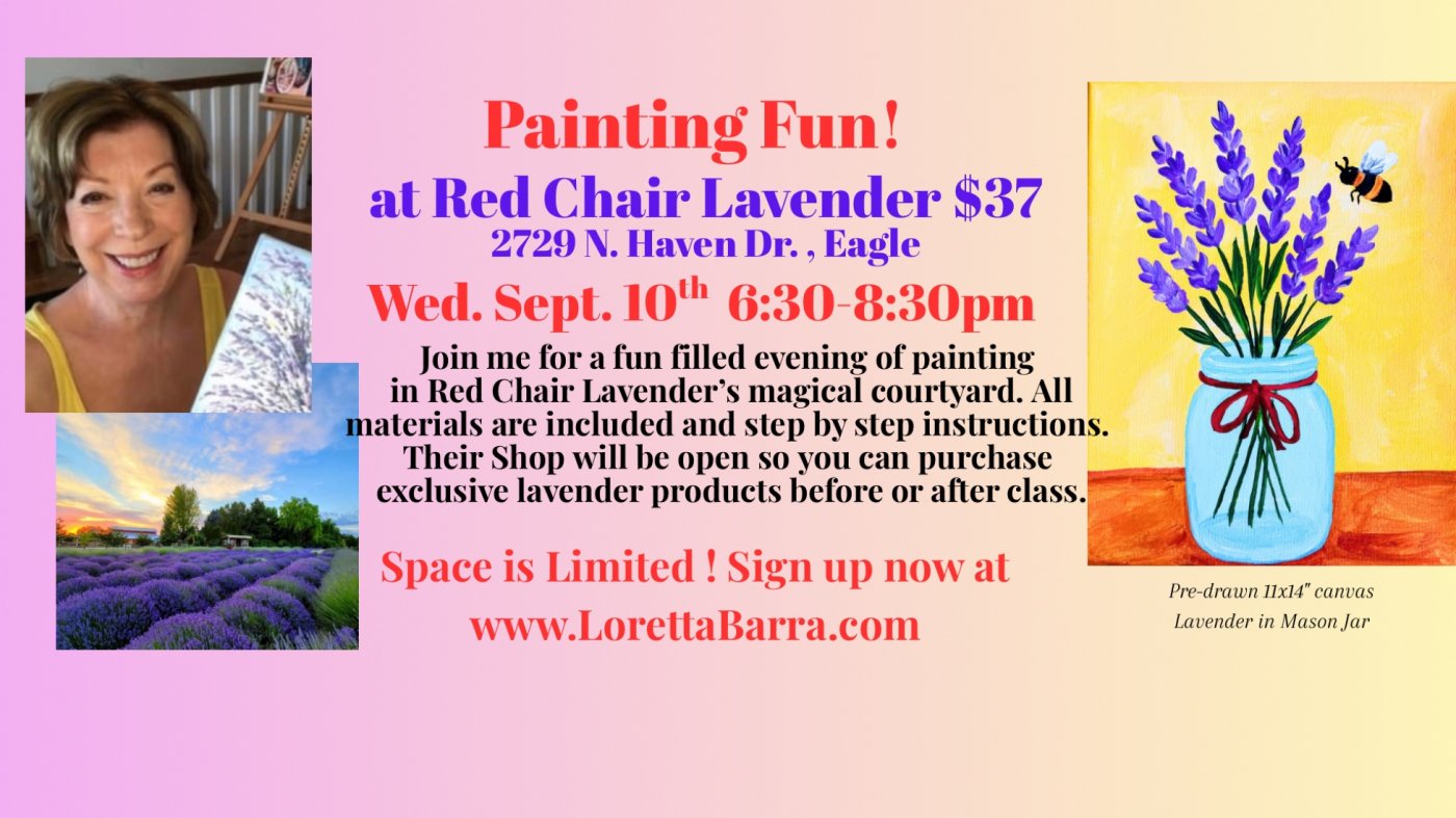 Paint Party at Red Chair Lavender Farm