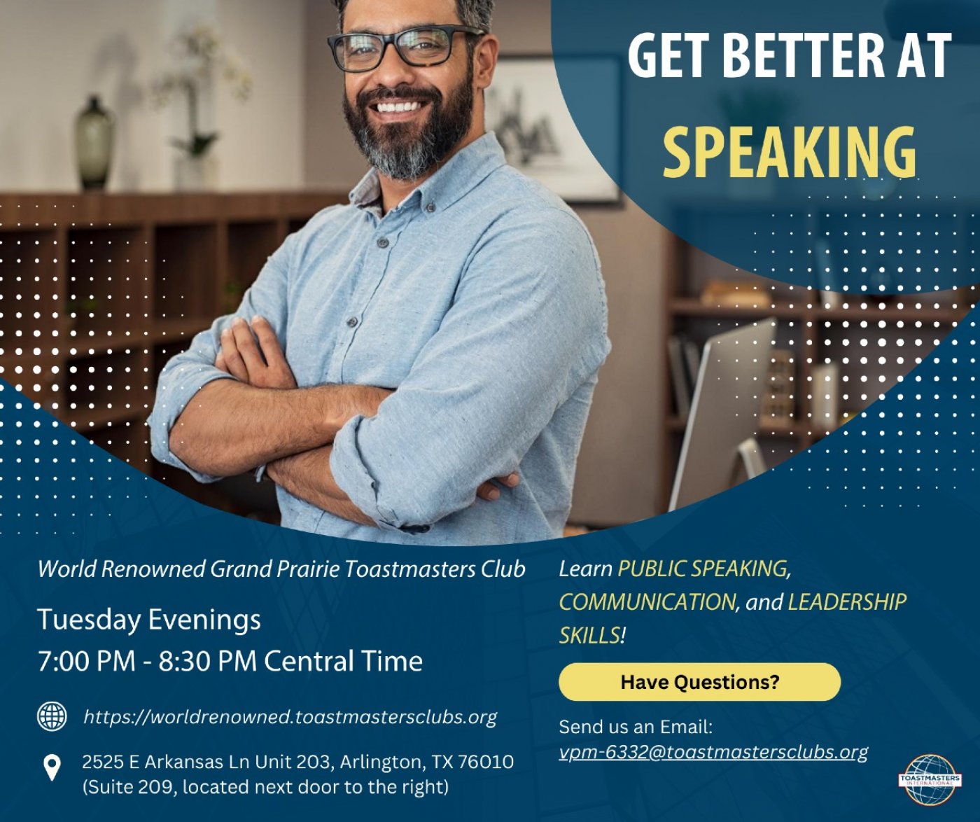 Master Communication. Conquer Anxiety. (World Renowned GP Toastmasters)