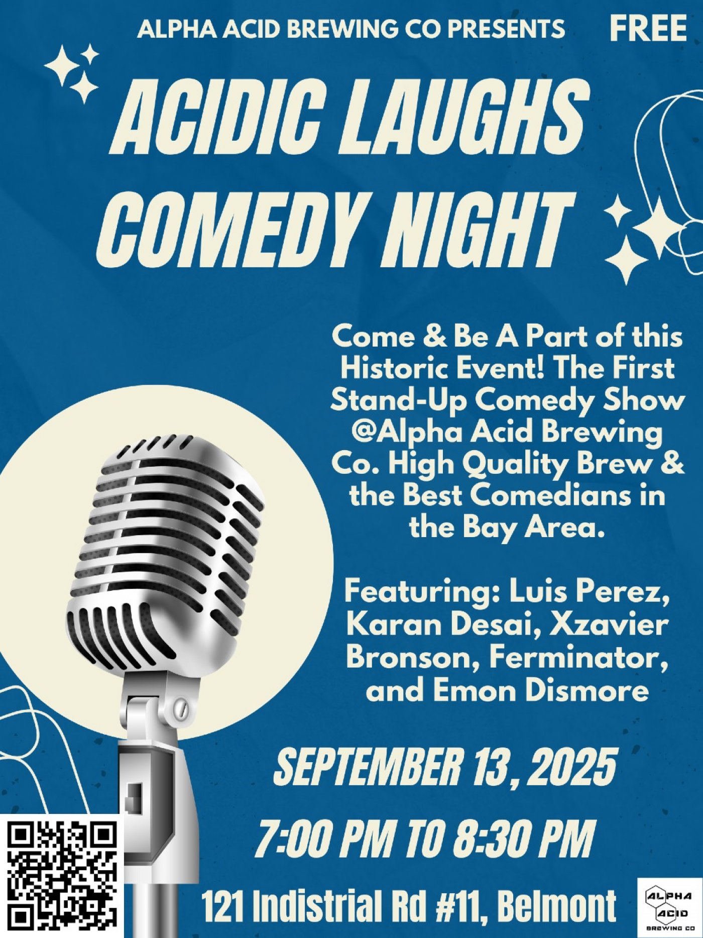 Acidic Laughs Comedy Night @Alpha Acid Brewing Co