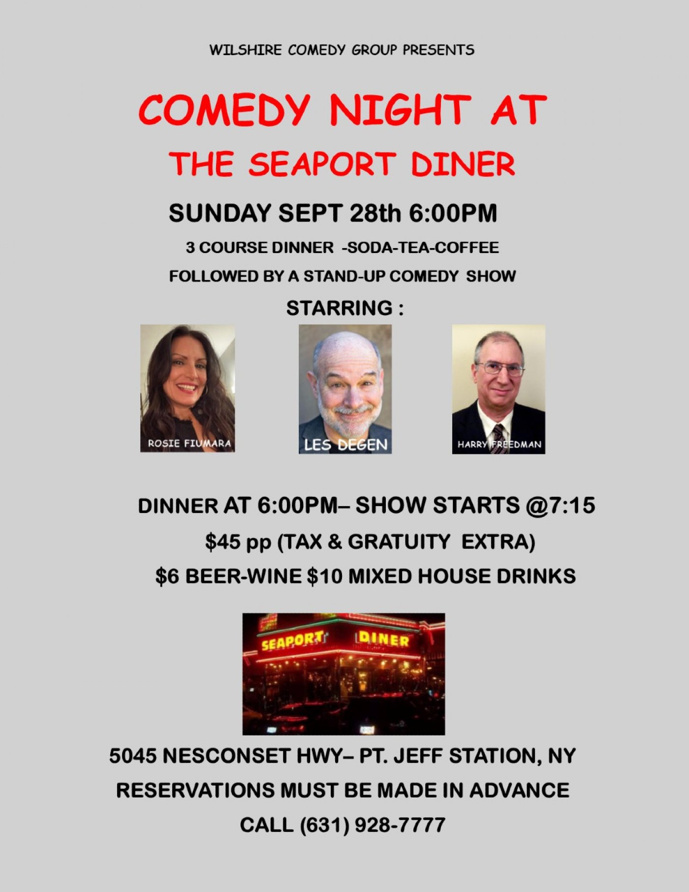 Comedy Night at the Seaport Diner