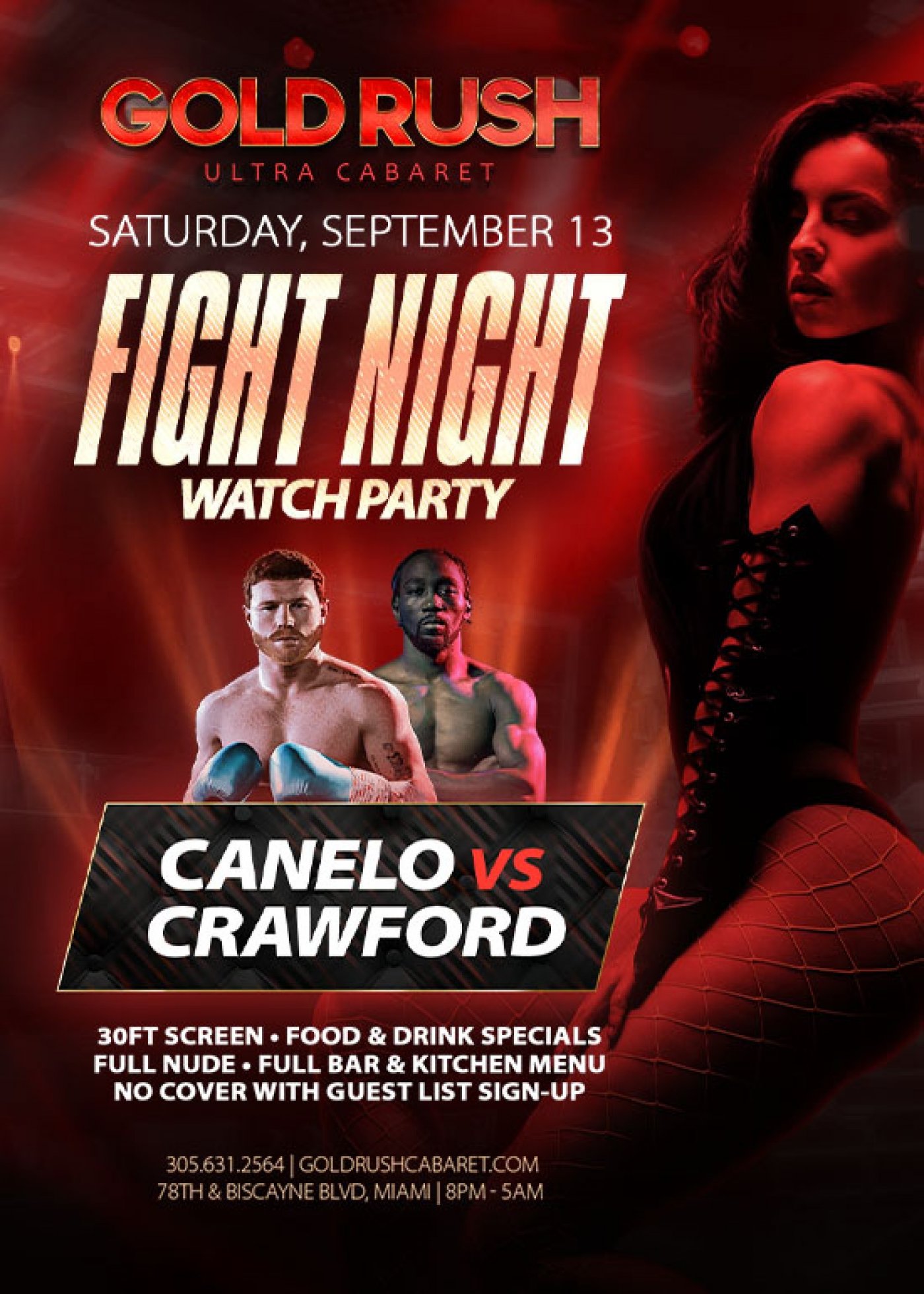 Fight Night Watch Party at Gold Rush