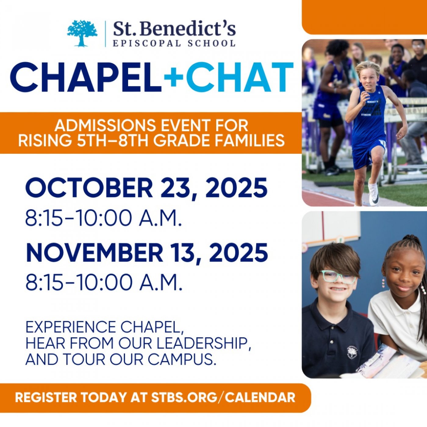 Chapel + Chat (Rising 5th\u20138th Grade Families)